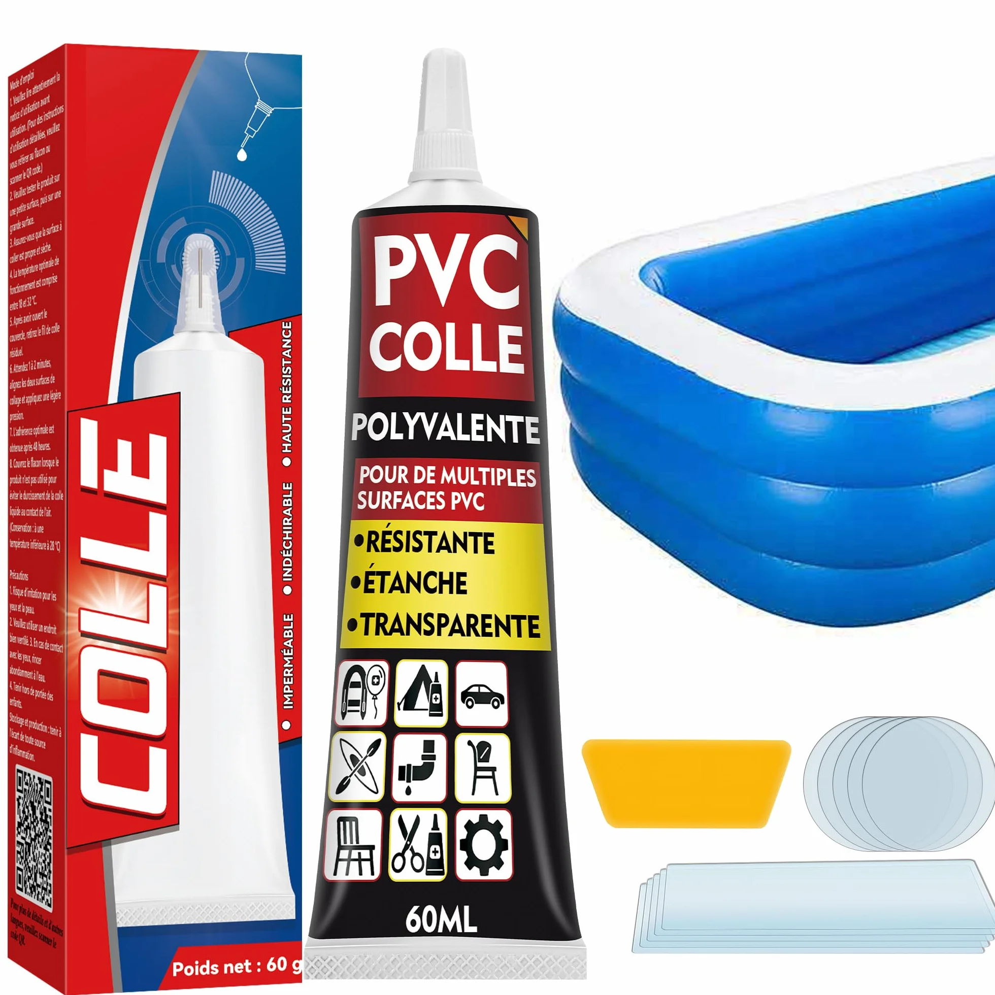 Kit Réparation Piscine Liner Colle pour réparations Rapides d'articles gonflables