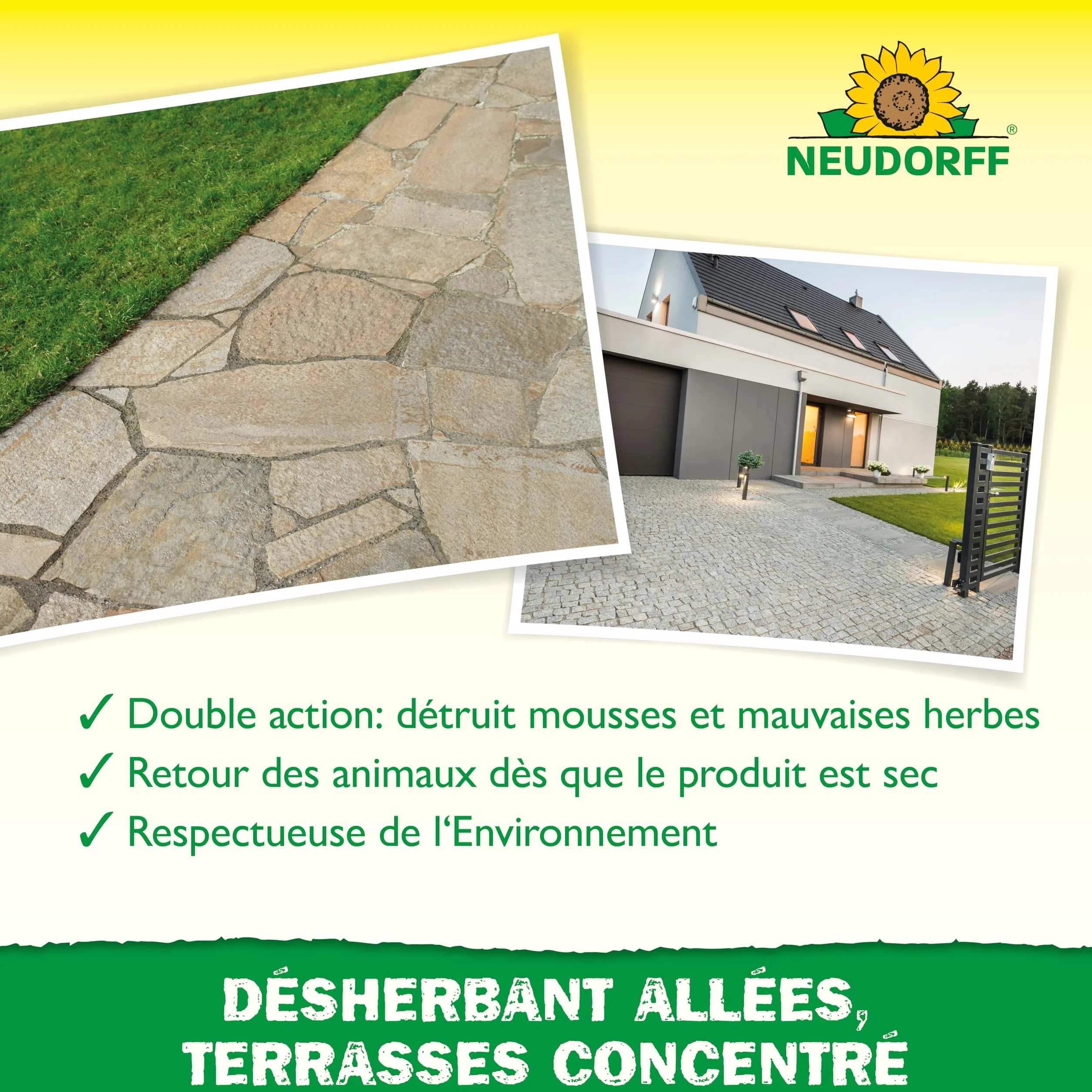 Neudorff Finalsan Désherbant Allées Terrasses 2,5 L sans glyphosate action rapide