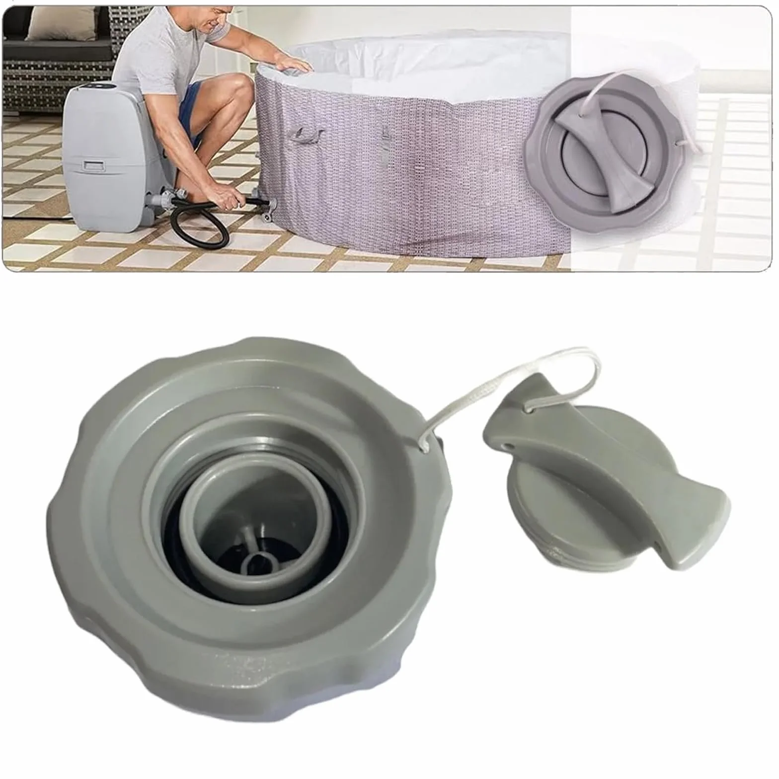 Bouchon de Valve d'air pour Jacuzzi Gonflable Bestway Airjet Saluspa Lay Z, Remplacement P05767