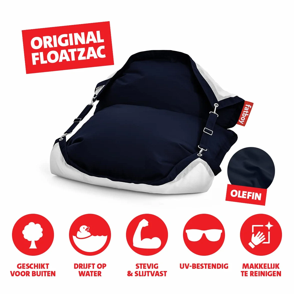 Fatboy Original Floatzac Bleu foncé Pouf Sol Eau Séchage Rapide Flottant