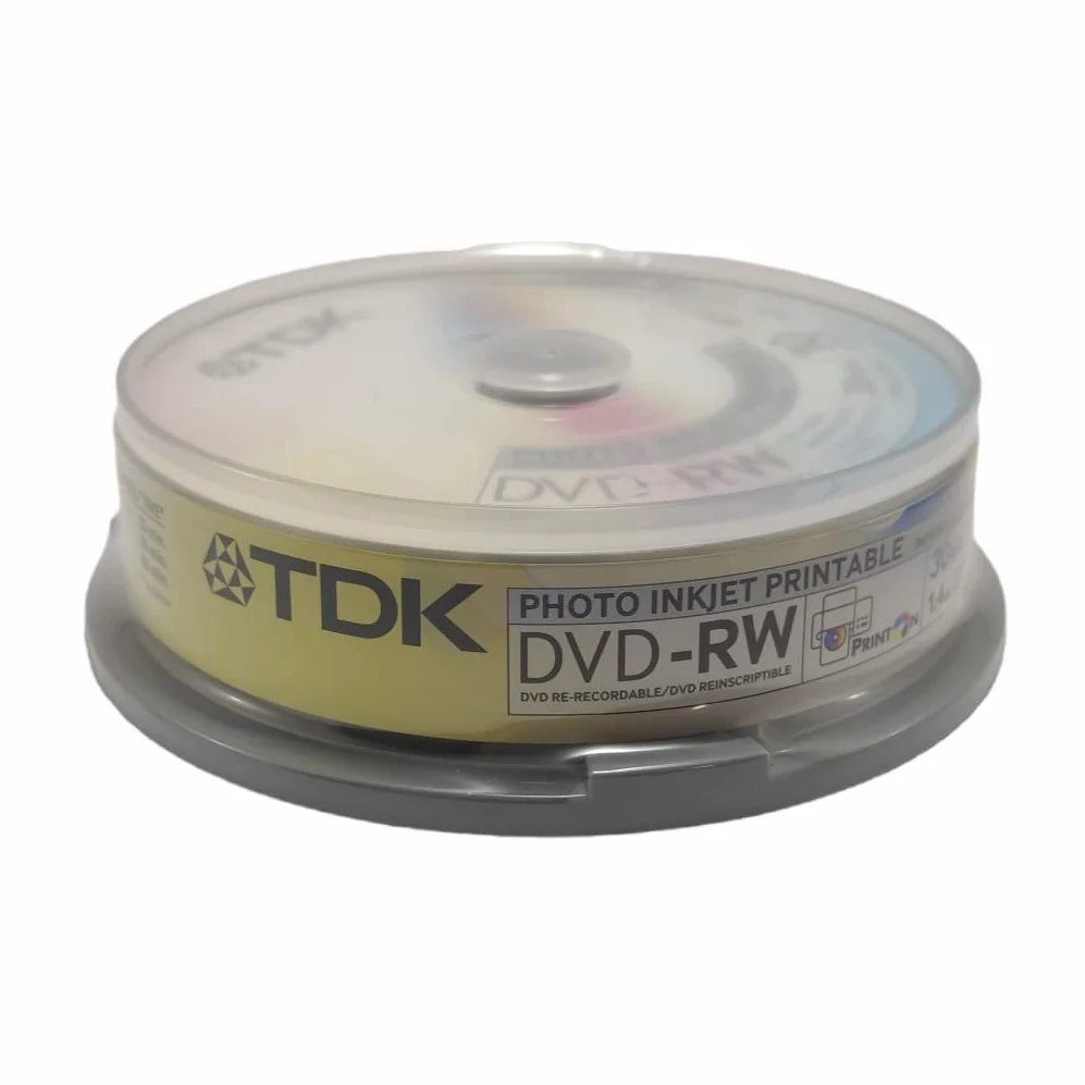 TDK DVD-RW 8cm 1.4Go 2x imprimable 10 pièces