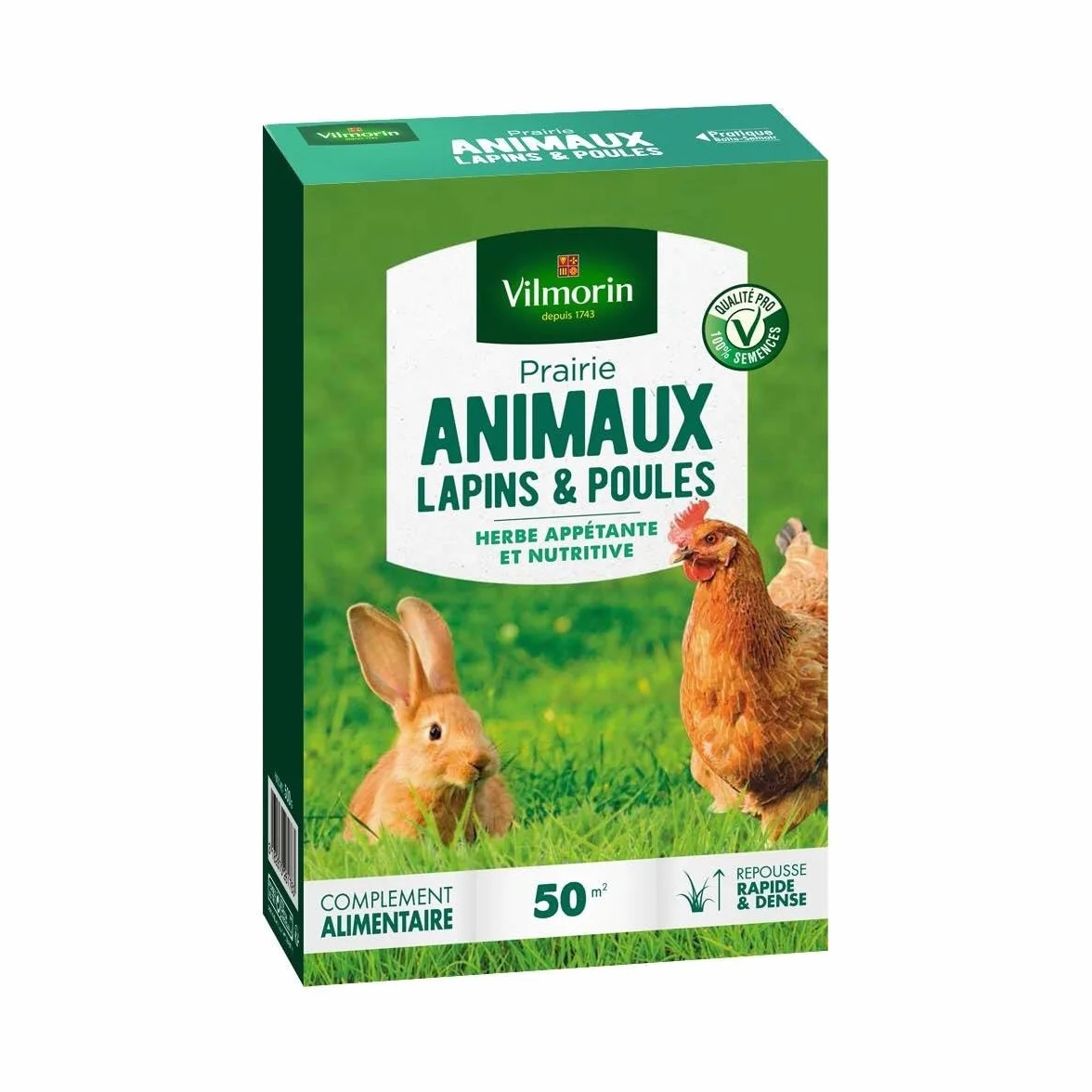 Vilmorin Prairie Animaux Lapins et Poules, 5.80 x 14.5 x 22 cm