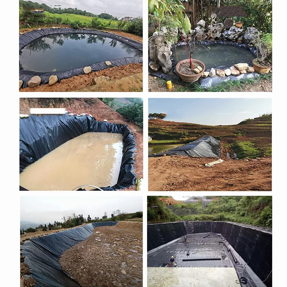 Bâche pour bassin - 6 × 9 m - Épaisseur : 0,2 mm - Idéale pour les petits étangs, les bassins à poissons, les ruisseaux, les fontaines, les jardins, les piscines, les membranes et les sous-sols -