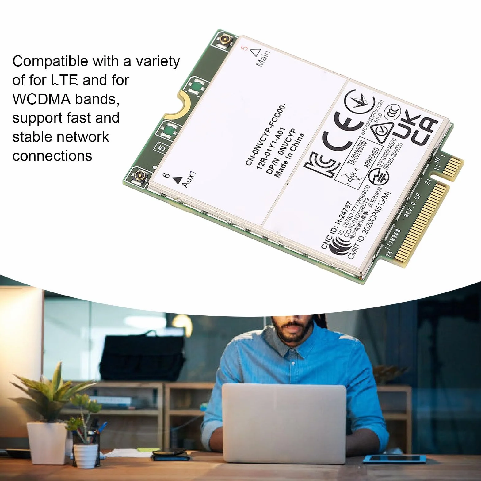 Module de Carte Wwan 3G 4G 5G 450 Mbit/s pour Ordinateur Portable