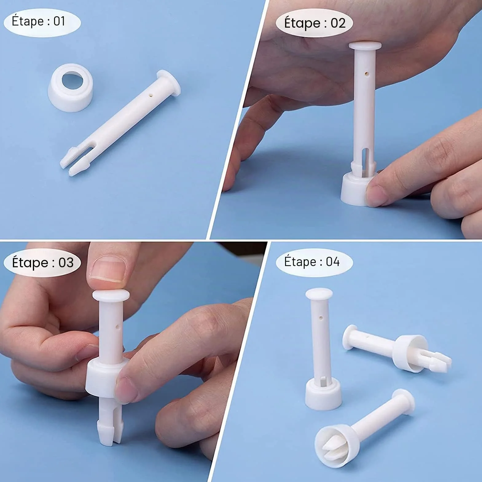 Goupilles De Piscine en Plastique 24 pcs, Broche pour Cadre de Piscine, Joints de Rechange