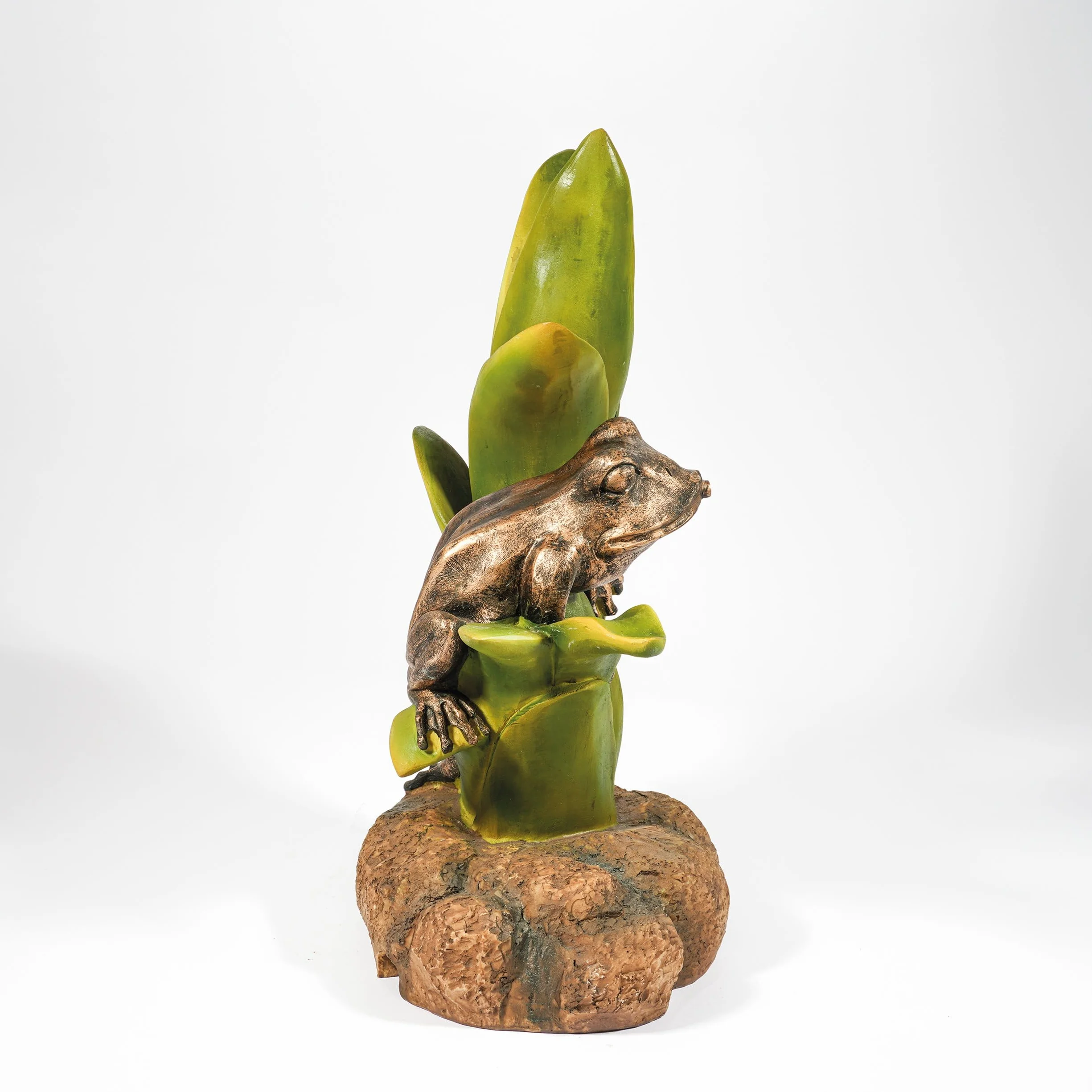 Esotec fontaine solaire grenouille assise statue jardin pompe submersible 22 cm