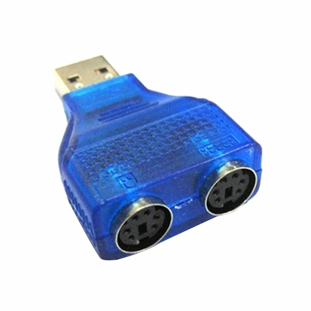 Adaptateur PS/2 Dual Mini DIN 6 broches 2.0 USB mâle vers femelle pour ordinateur portable