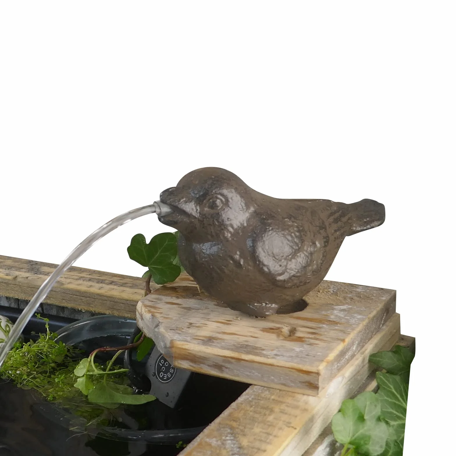 Gargouille Moineau fontaine en fonte avec pompe pour décoration de bassin