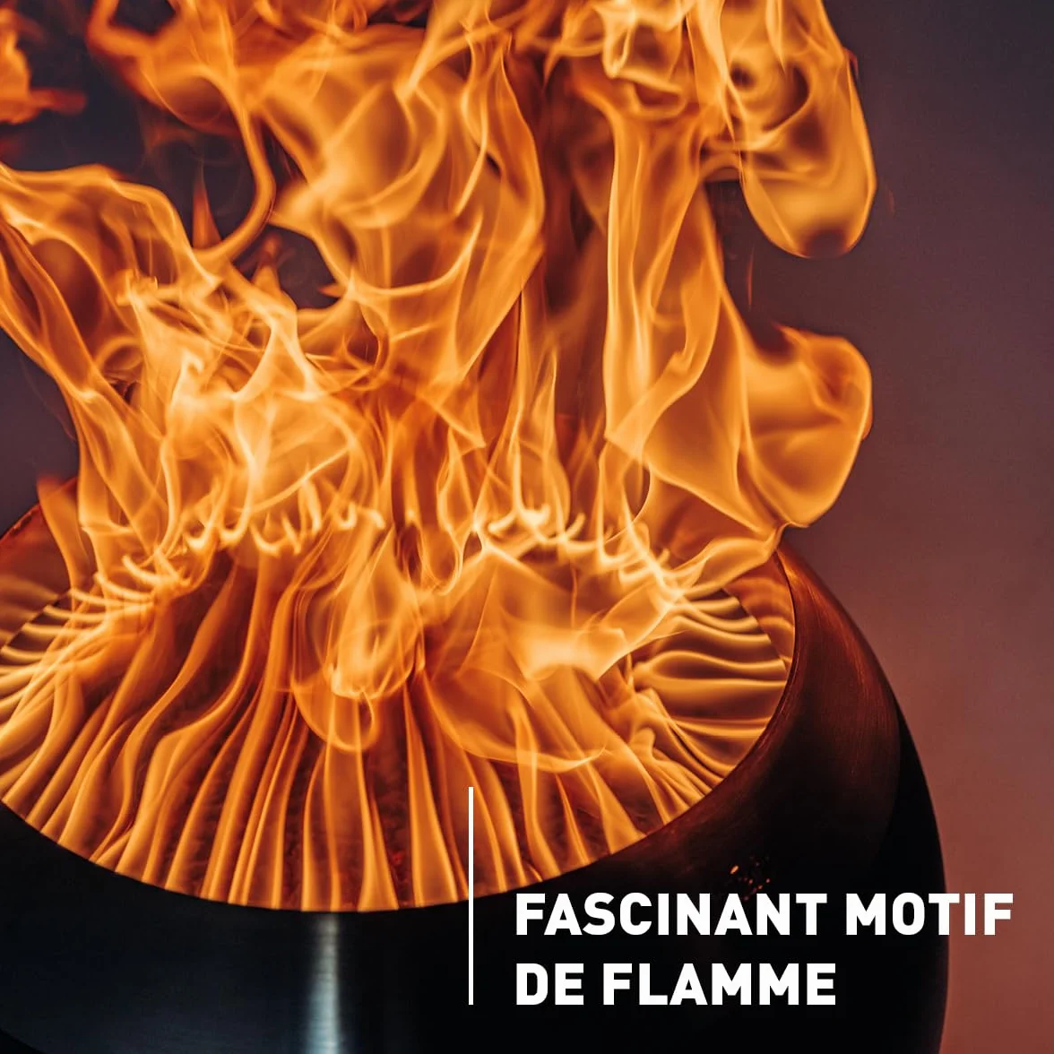 höfats Brasero Moon 45 sans Fumée Pied Bas Acier Inoxydable