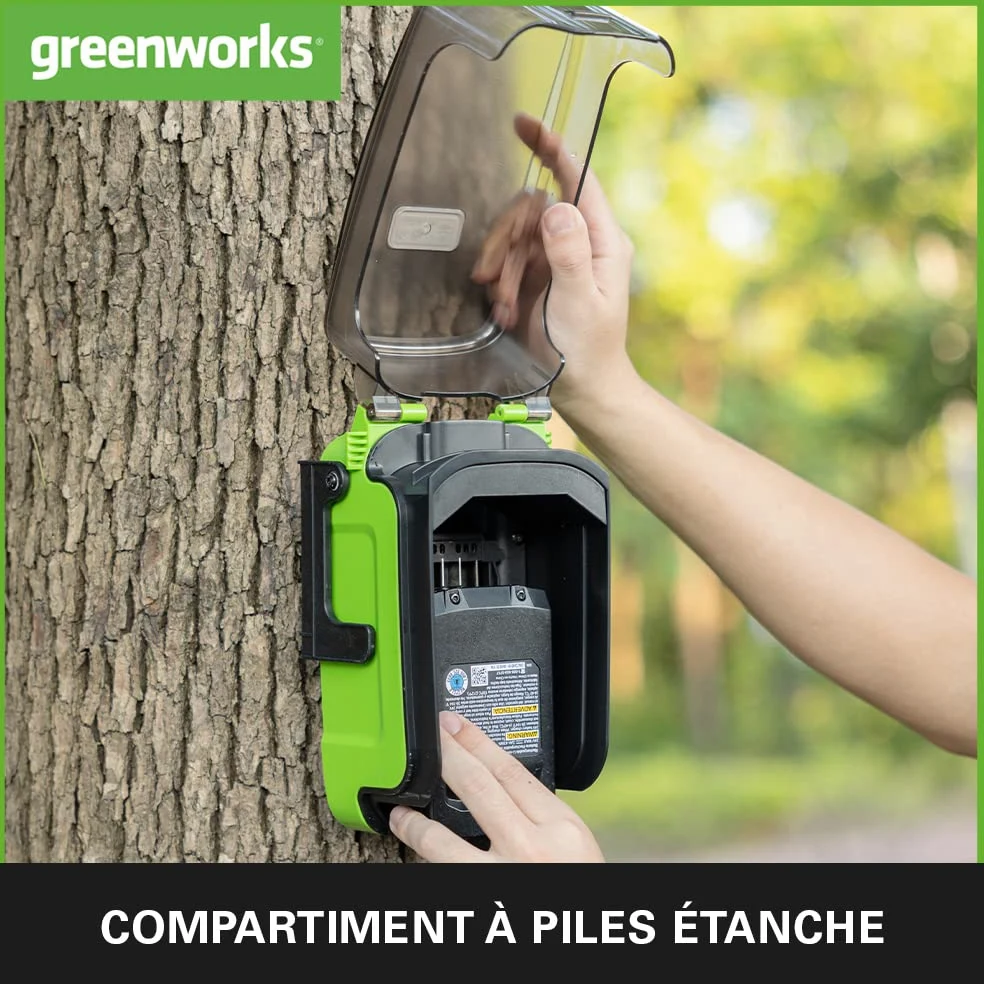 Greenworks G24SWP Pompe à Eau Submersible Sans Fil, 1800L/heure, Raccord Rapide 1/2", Tête de Pulvérisation 8-en-1, Tuyau de 2m SANS Batterie 24V Ni Chargeur, Garantie 3 Ans