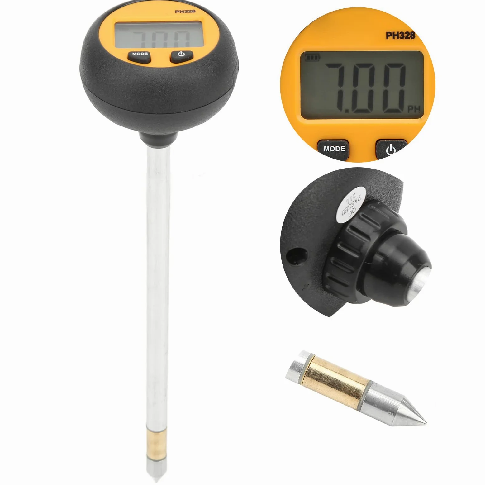 Garosa Testeur pH sol numérique 2.0-8.5 | Testeur de pH de sol numérique multi-usages, plage 2.0-8.5, mesure humidité et température, haute précision, pour agriculture