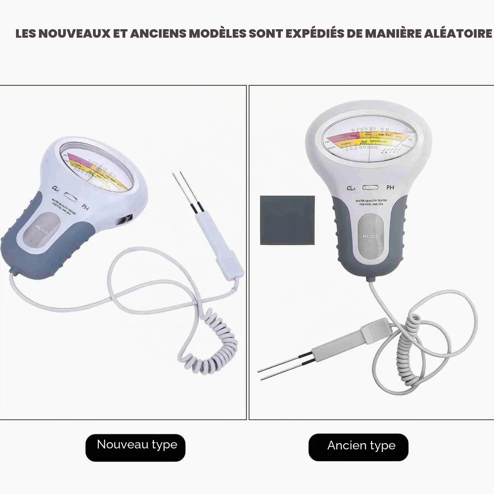 SEAFRONT Testeur PH Piscine Electronique Mesure PH et Chlore Analyseur Professionnel de Chlore et de PH PC-102B CL2 avec Analyseur de Qualité de l'eau à Sonde pour Piscine SPA