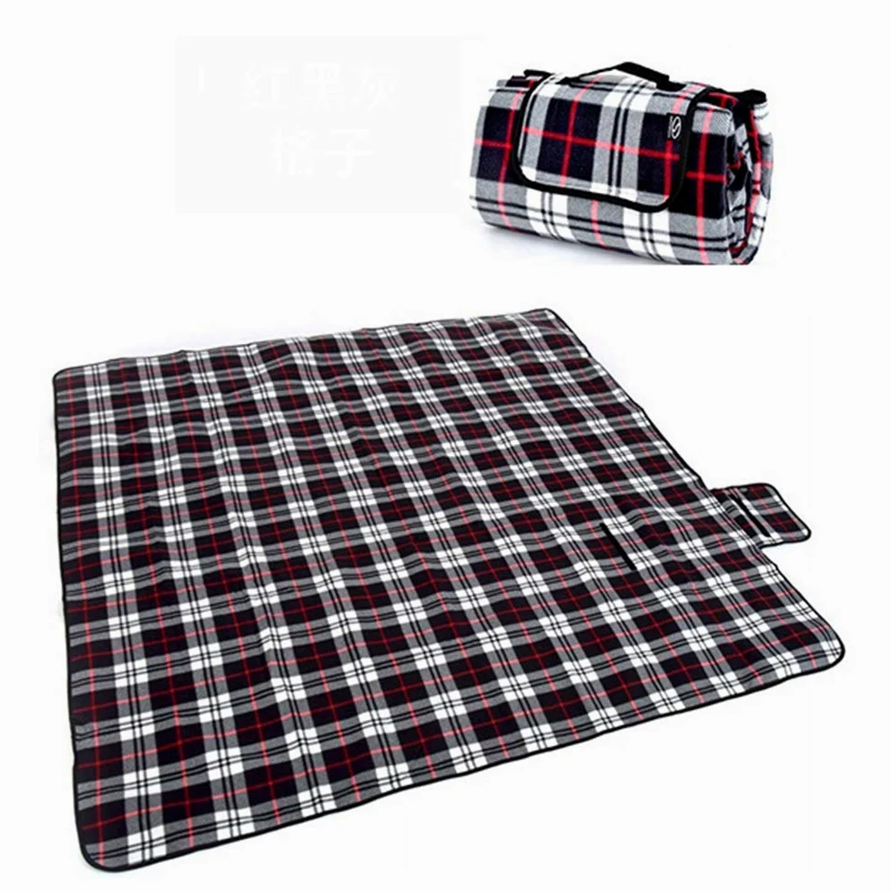 Couverture de Pique-Nique Tapis de Plage Extra Large Isolation Thermique étanche au Sable Tapis de Camping Portable Tapis de Sol Rampant Doux extérieur étanche 200x200 cm