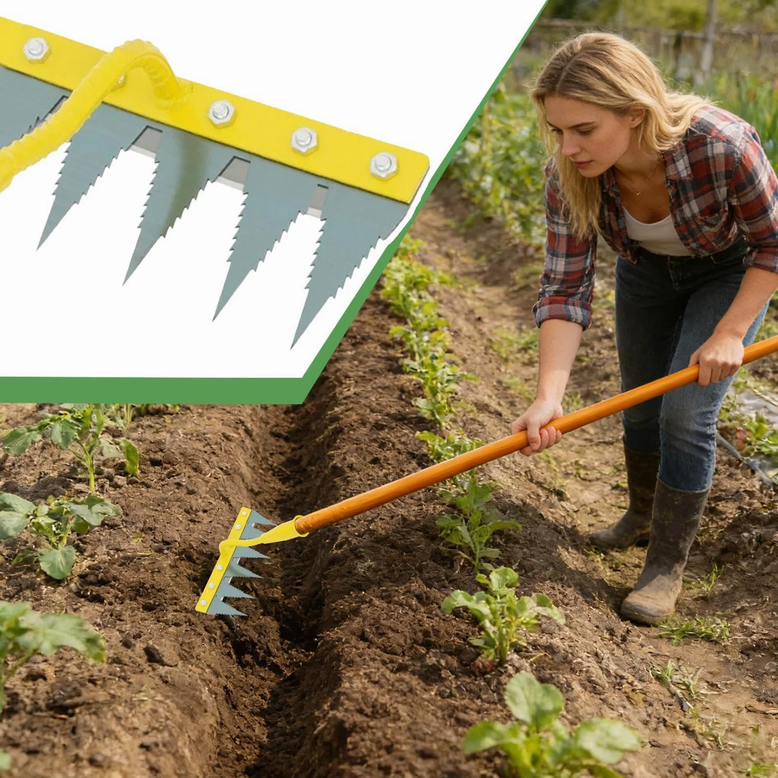 Râteau à gazon de jardin Râteau niveleur à intensif | Outil pour enlever l' pour la pelouse, la cour, le parterre de fleurs, la serre, le verger, la ferme, le jardin extérieur