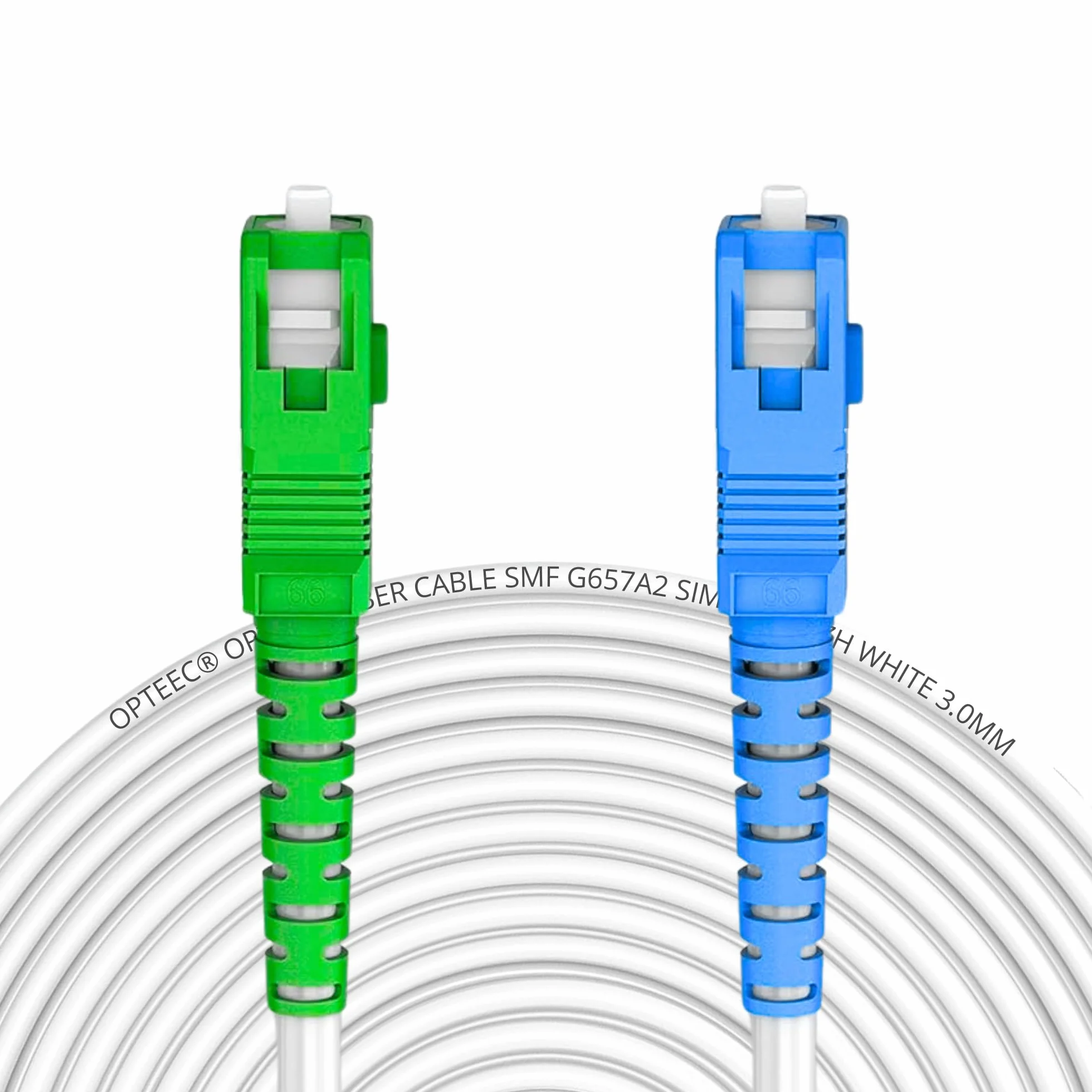 Câble Fibre Optique Blindé 10M SC/APC à SC/UPC Renforcé Freebox Pop Pos S Ultra Ultra Essentiel Révolution Light Rallonge Jarretière Blanc