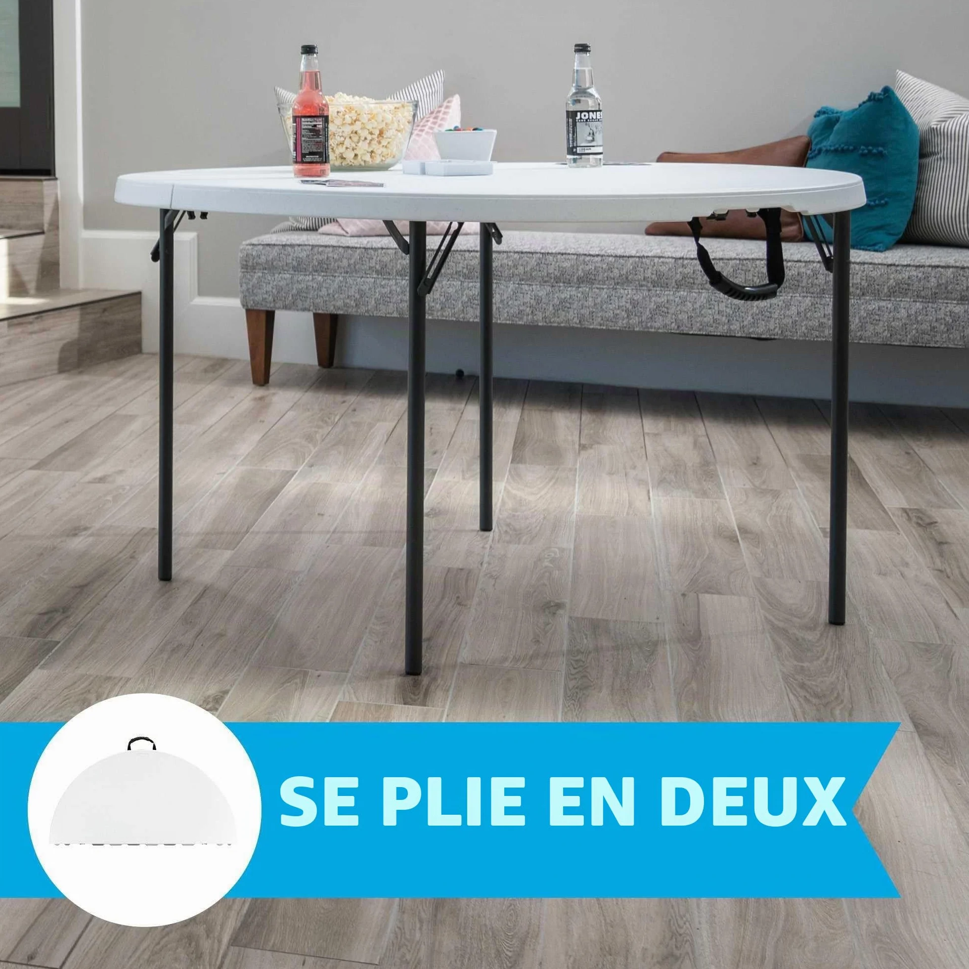 Lifetime Table Ronde Pliante 122 cm