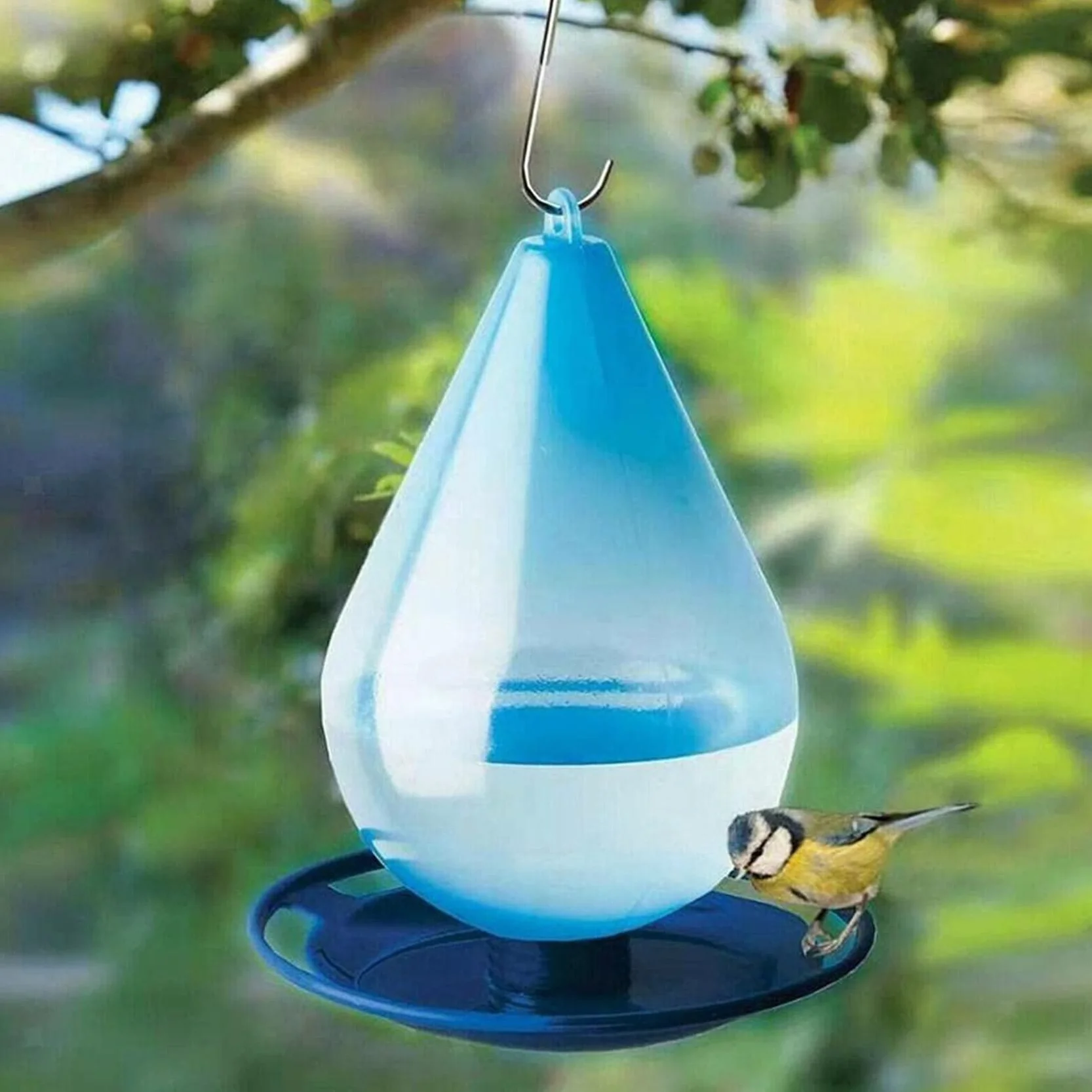 Mangeoire à Oiseaux Automatique avec Distributeur d'Eau et Crochet Suspendu