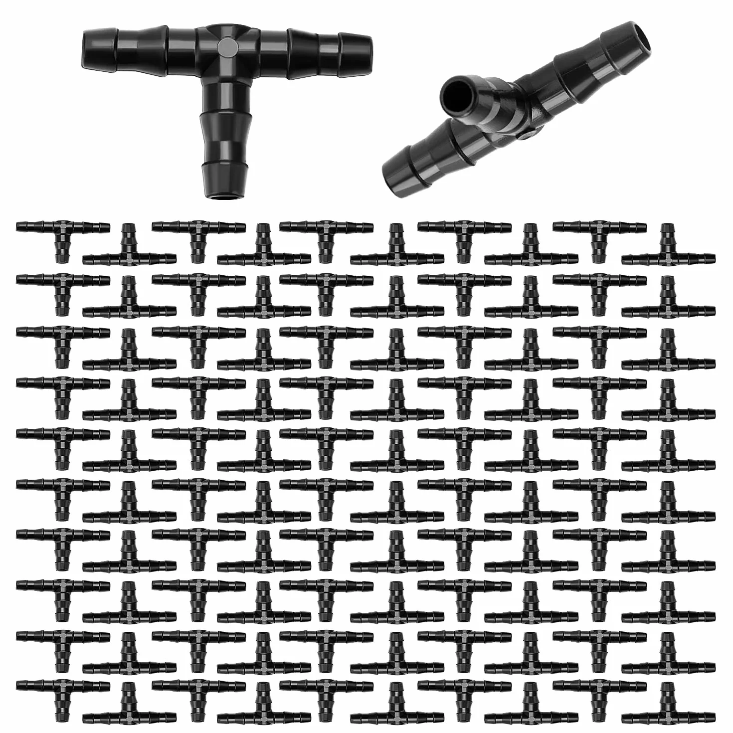 VooGenzek Raccord de Tuyau Tee Plastique 4/7 mm pour Irrigation Jardin Arrosage