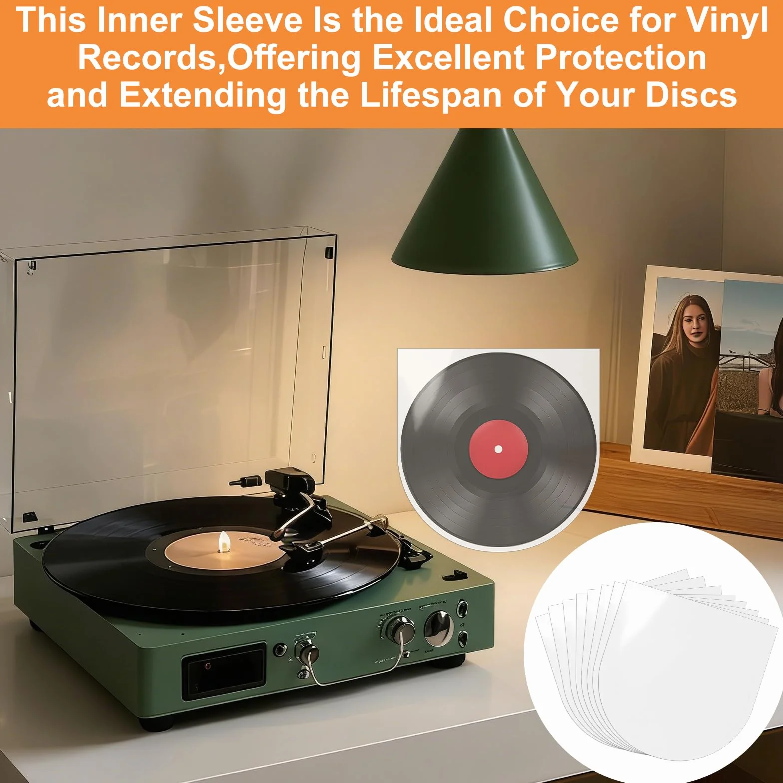 Lot de 50 Pochettes Vinyle 7 Pouces 45 Tours Transparentes Antistatiques Protection LP 18x18 cm