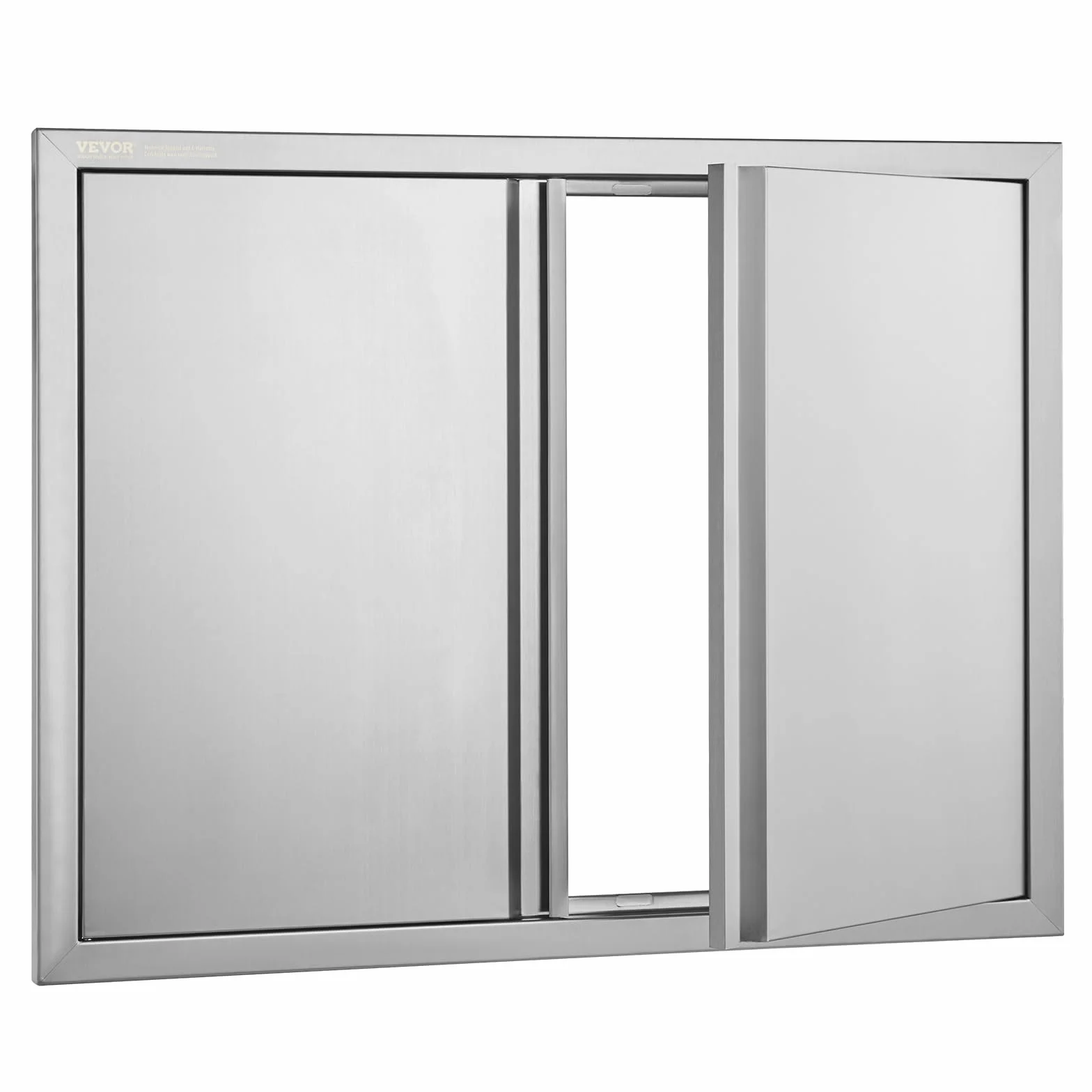 VEVOR Porte d'Accès pour Barbecue Double 787x609x45 mm Inox Encastrée Poignée Îlot de Barbecue