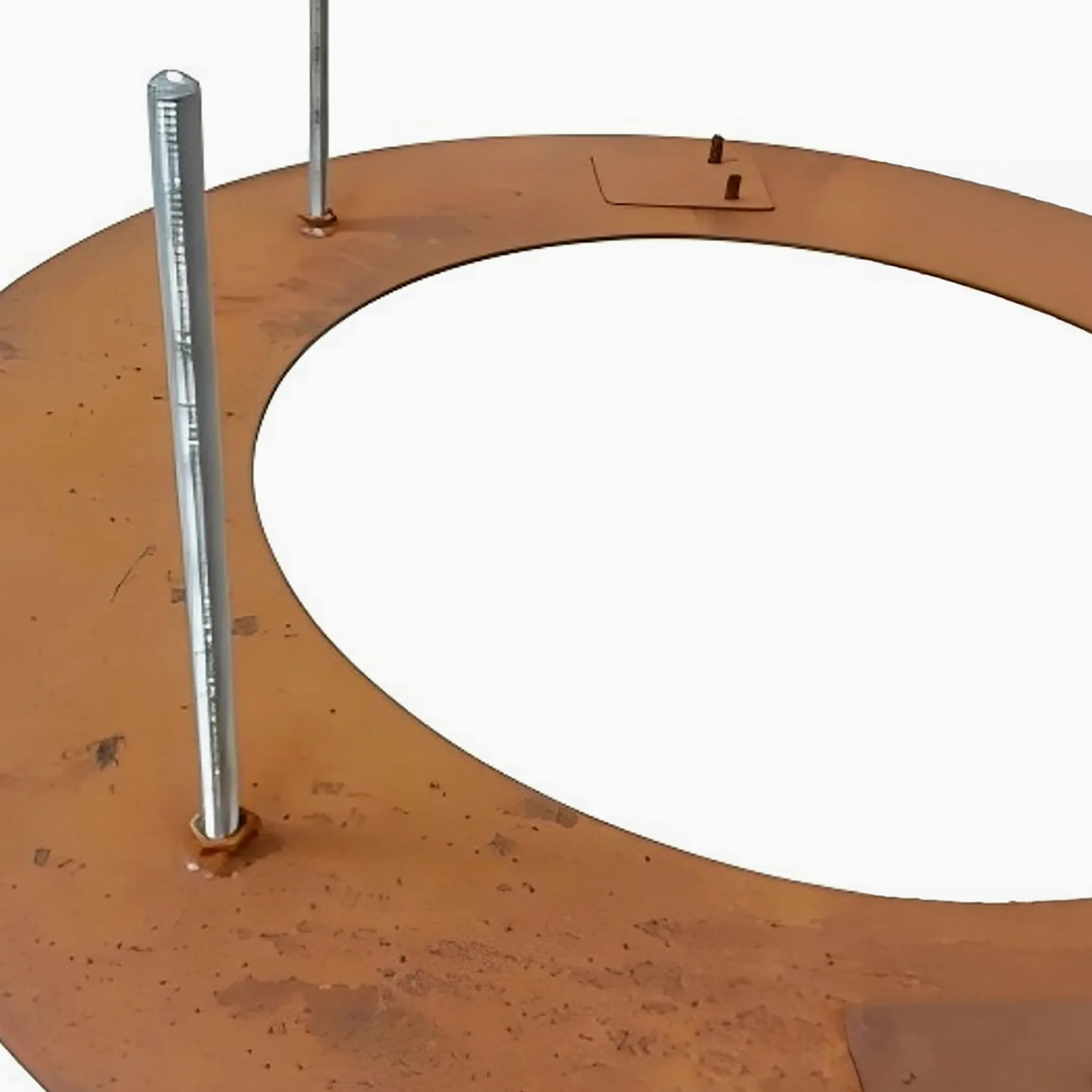 Relaxdays Anneau pour Arbre Ø 50 cm, Bordure de pelouse pour Arbres & arbustes, Plantation en Acier Corten patiné, Brun