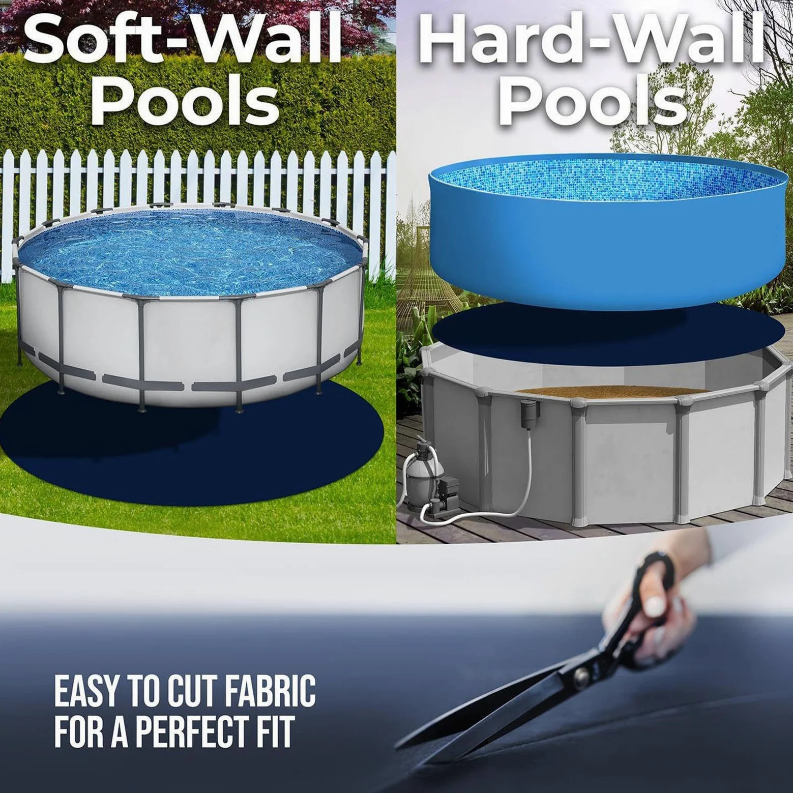 Tapis Piscine Hors Sol Ronde, Tapis De Sol Rond pour Spa, Tapis De Sol pour Piscine, Bâche De Protection pour Bassin, Équipement De Sécurité pour Spas, Centres De Vacances, Villas, Hôtel