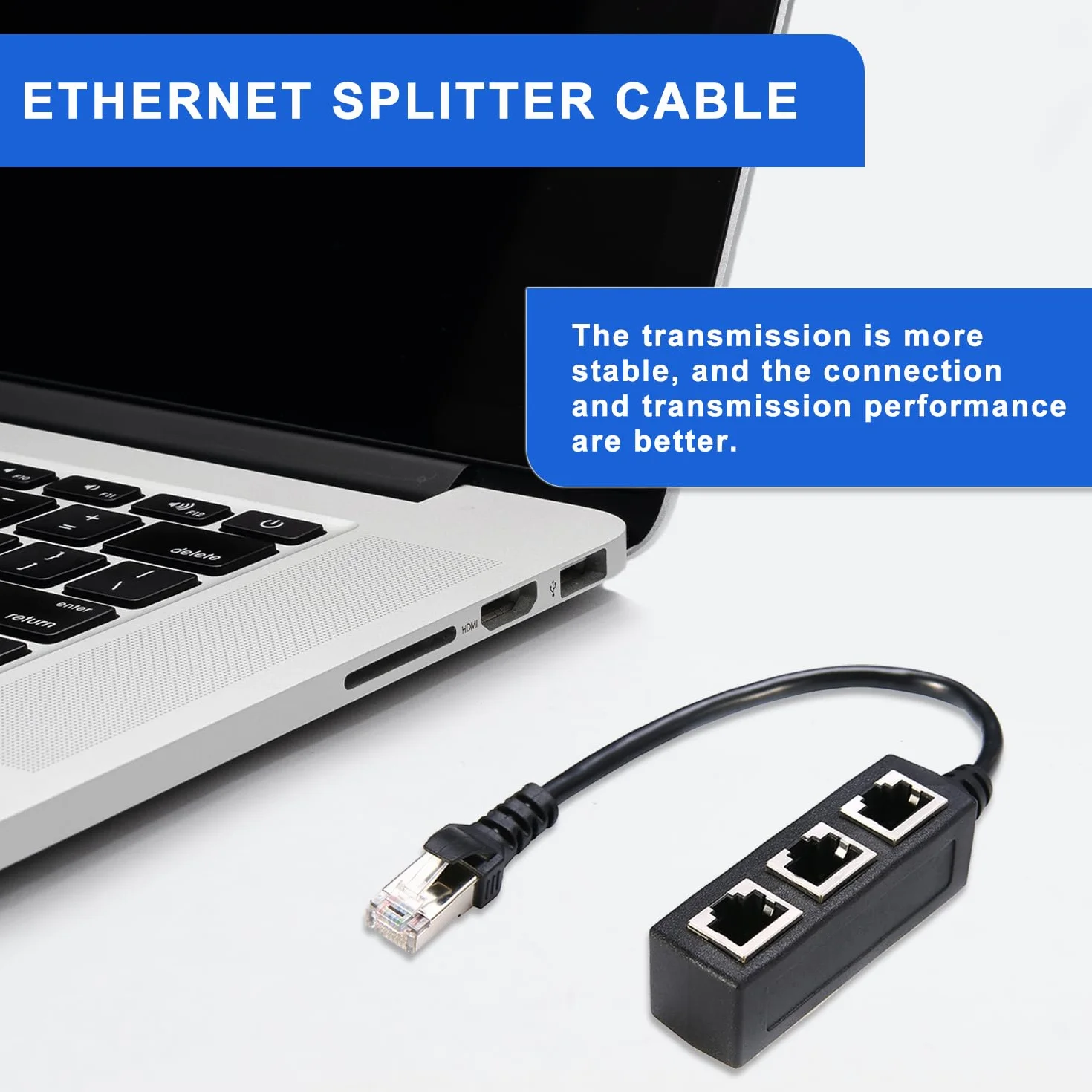 Câble répartiteur Ethernet RJ45 1 mâle vers 3 ports LAN femelles Cat5 Cat5e Cat6 Cat7