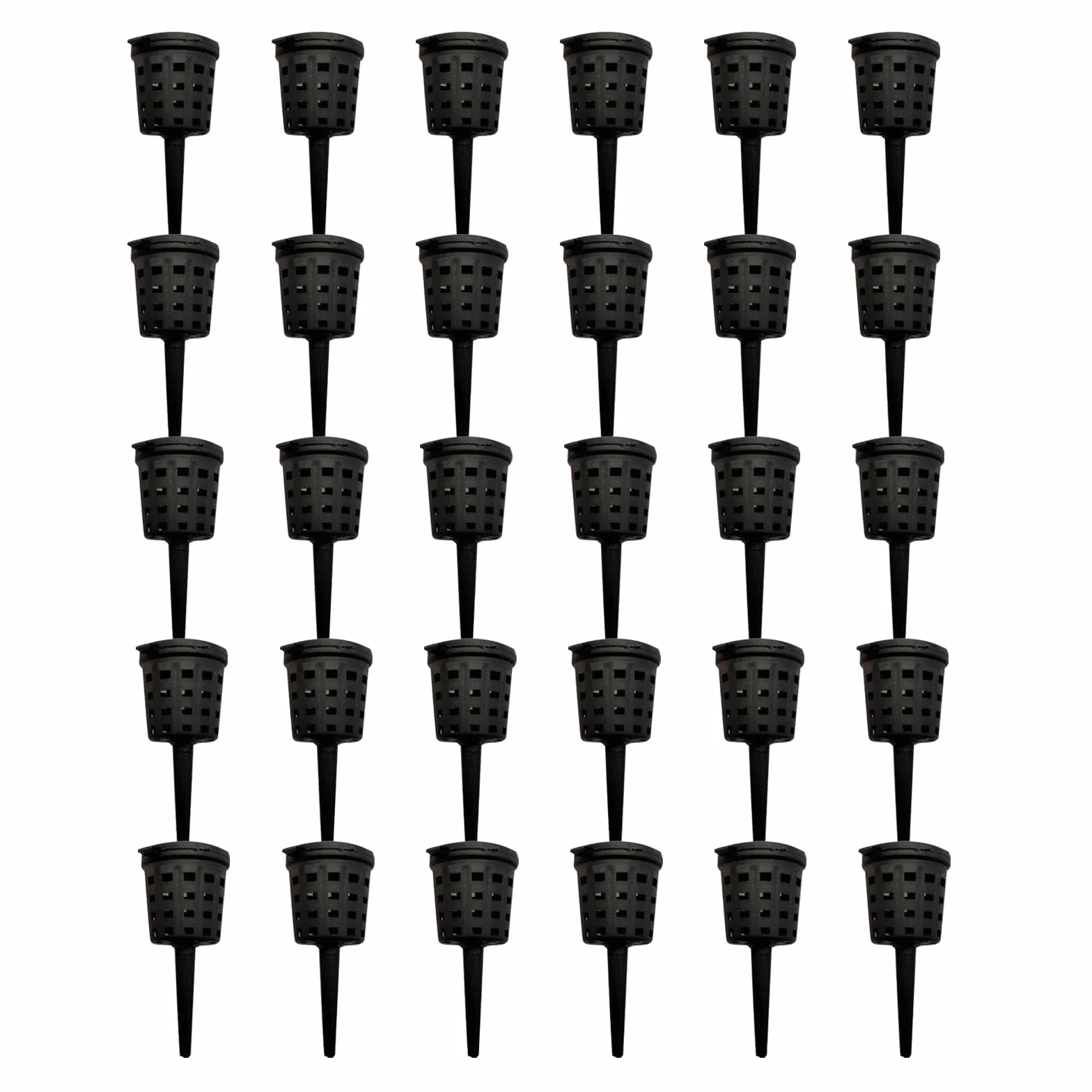 TECKI 30 Pièces Boîte Engrais Bonsai Plastique Noir avec Couvercle