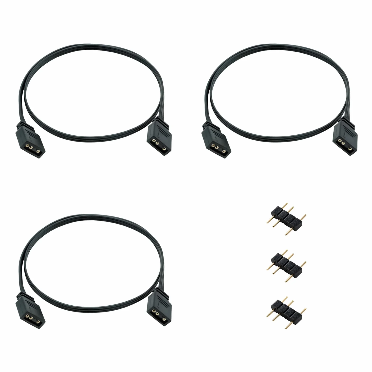 Câble d'extension ARGB 3 broches 5V femelle-femelle 0.5m pour ventilateur et bande LED RGB PC