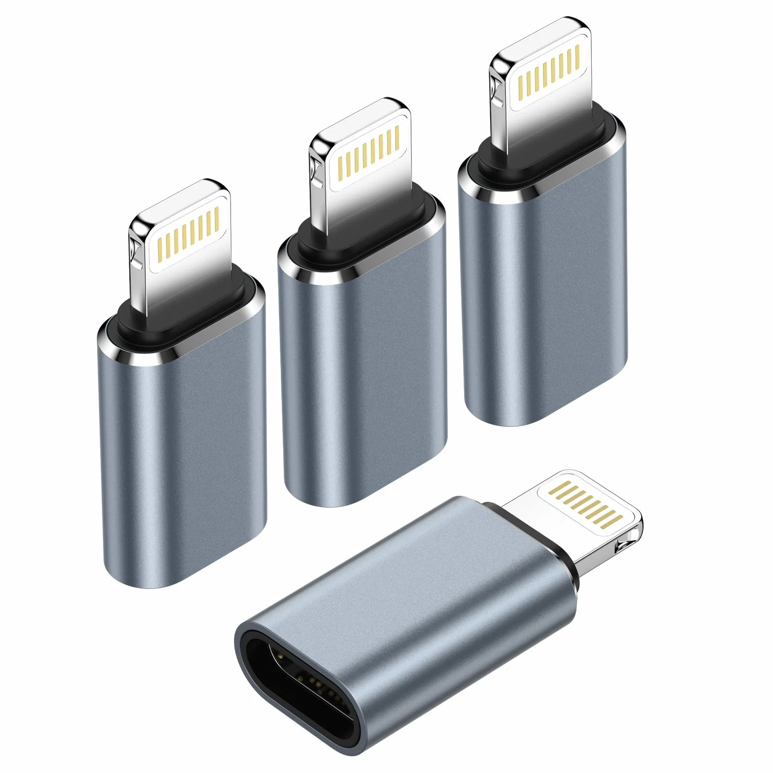 Gaef Adaptateur USB C vers Lightning Lot de 4, Charge Rapide PD pour iPhone 14 Pro Max/14/13/12/11/iPad/Airpods