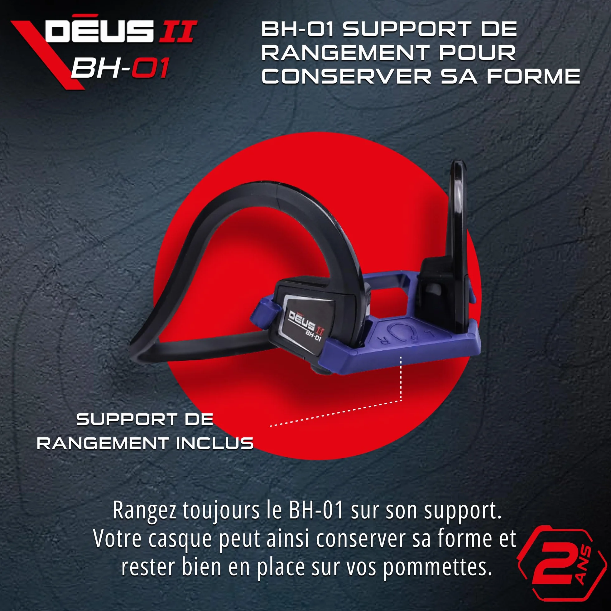 XP METAL DETECTORS BH-01 Casque à Conduction osseuse Filaire IP68 pour Deus II détection métaux sous-marine 20m