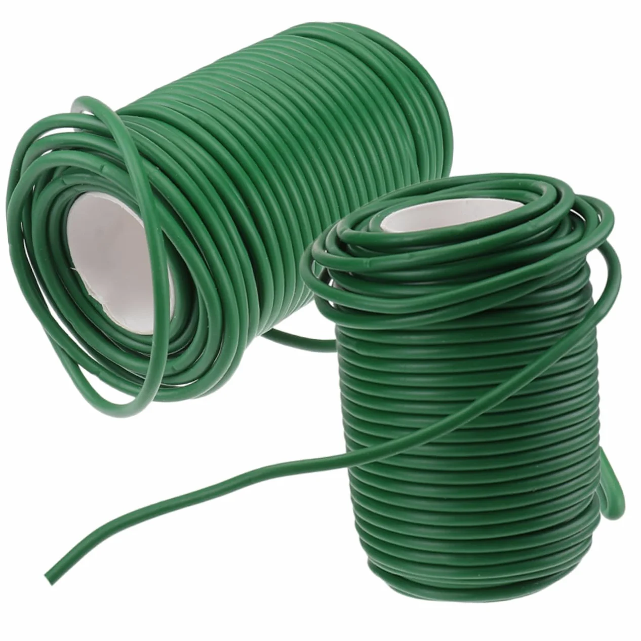 Lien de Jardinage Vert en Tpr et Fer, Lot de 2 Rouleaux pour Plantes | Fixation Polyvalente des Tiges, Usage pour Fleurs et Arbustes, Format Pratique pour Ligature au Jardin