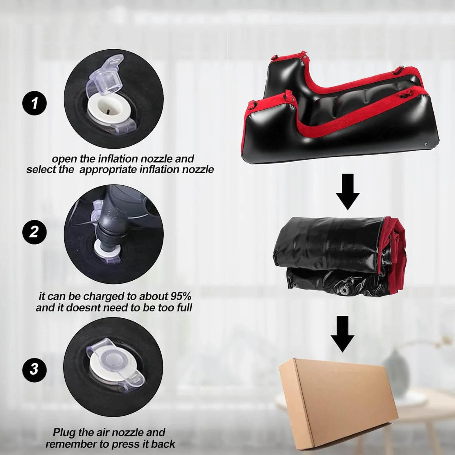 Canapé Gonflable Fauteuil inclinable, utilisable en Position Assise ou allongée