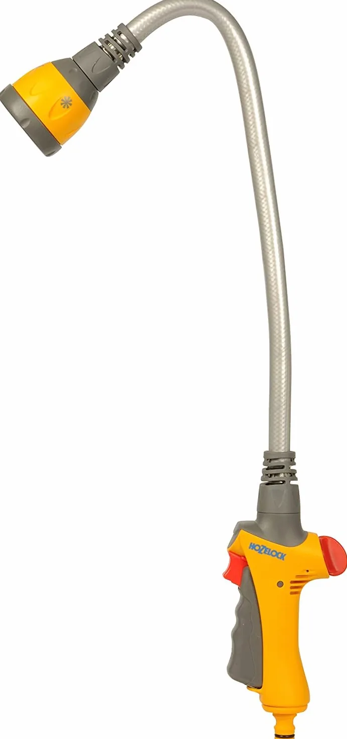 HOZELOCK - Pistolet d'Arrosage Flexi Spray : Pistolet-lance à Mémoire de Forme Multi-Tâches (lance, Pistolet, Arroseur), Ergonomique, Vérouillable et Contrôle du Débit, 4 Jets [2683 0000]
