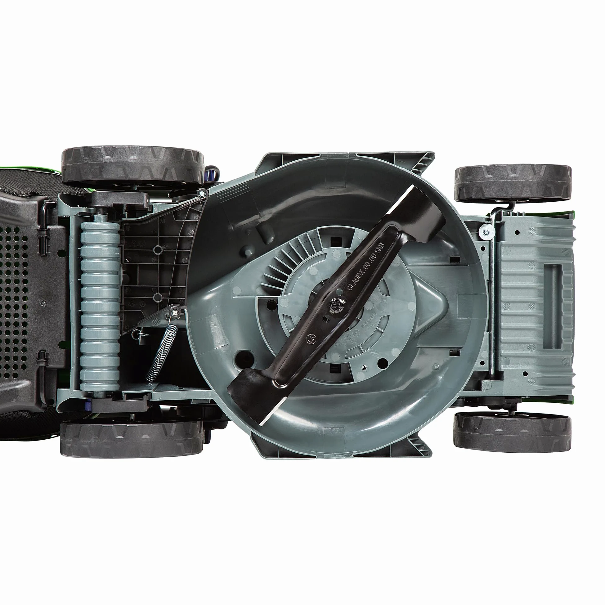 Forte Tondeuse électrique 1400 W 34 cm avec une largeur de coupe de 34 cm, 6 hauteurs de coupe réglables et un rouleau arrière Tondeuse électrique puissante pour petites et moyennes pelouses (tondeuse