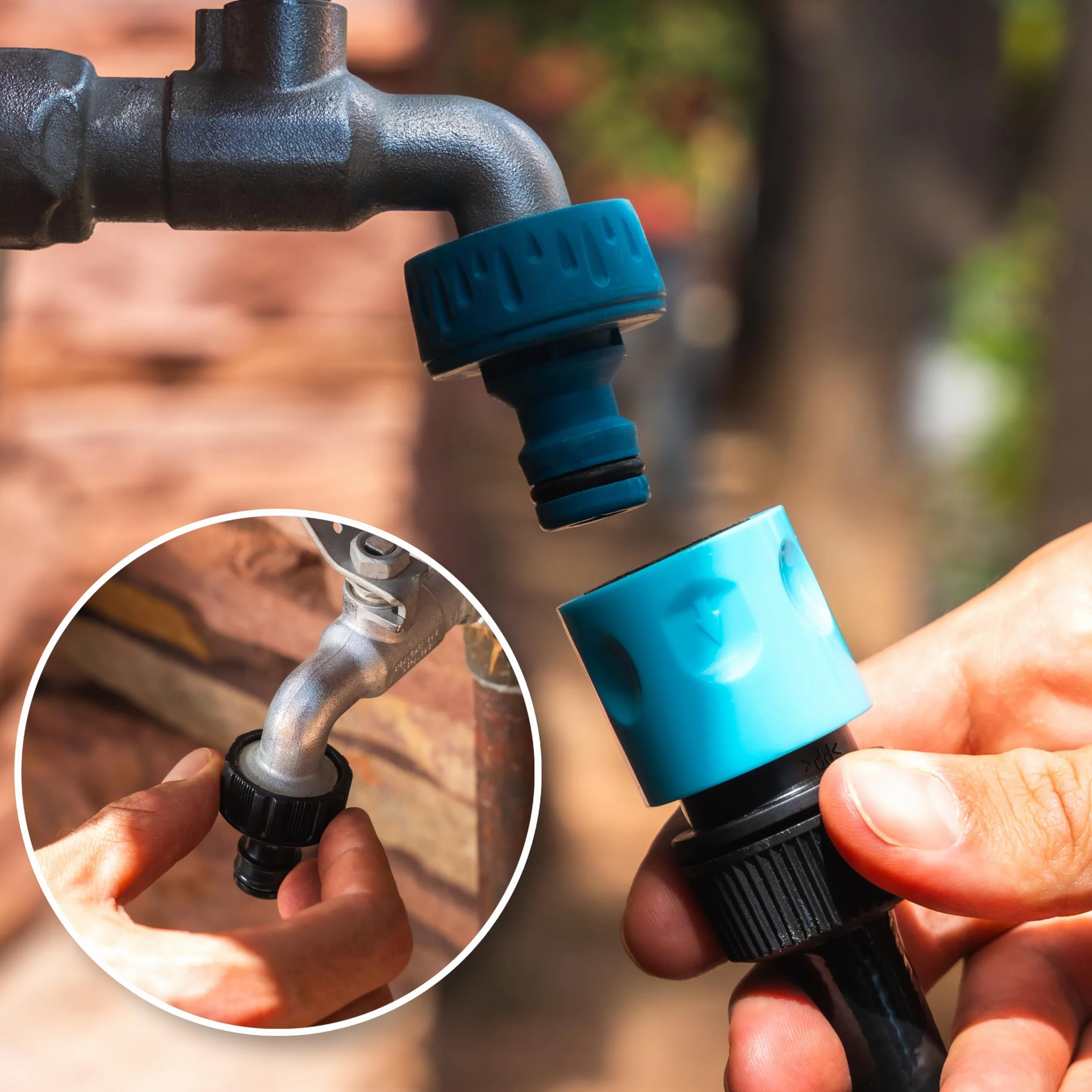 Cecotec Enrouleur de Tuyau de 10m HydroShell 10, Technologie SlowReturn, Design Portable et Ergonomique, Inclut Buse Simple et Pistolet Pulvérisateur à 8 Fonctions, Connexion Universelle 3en1