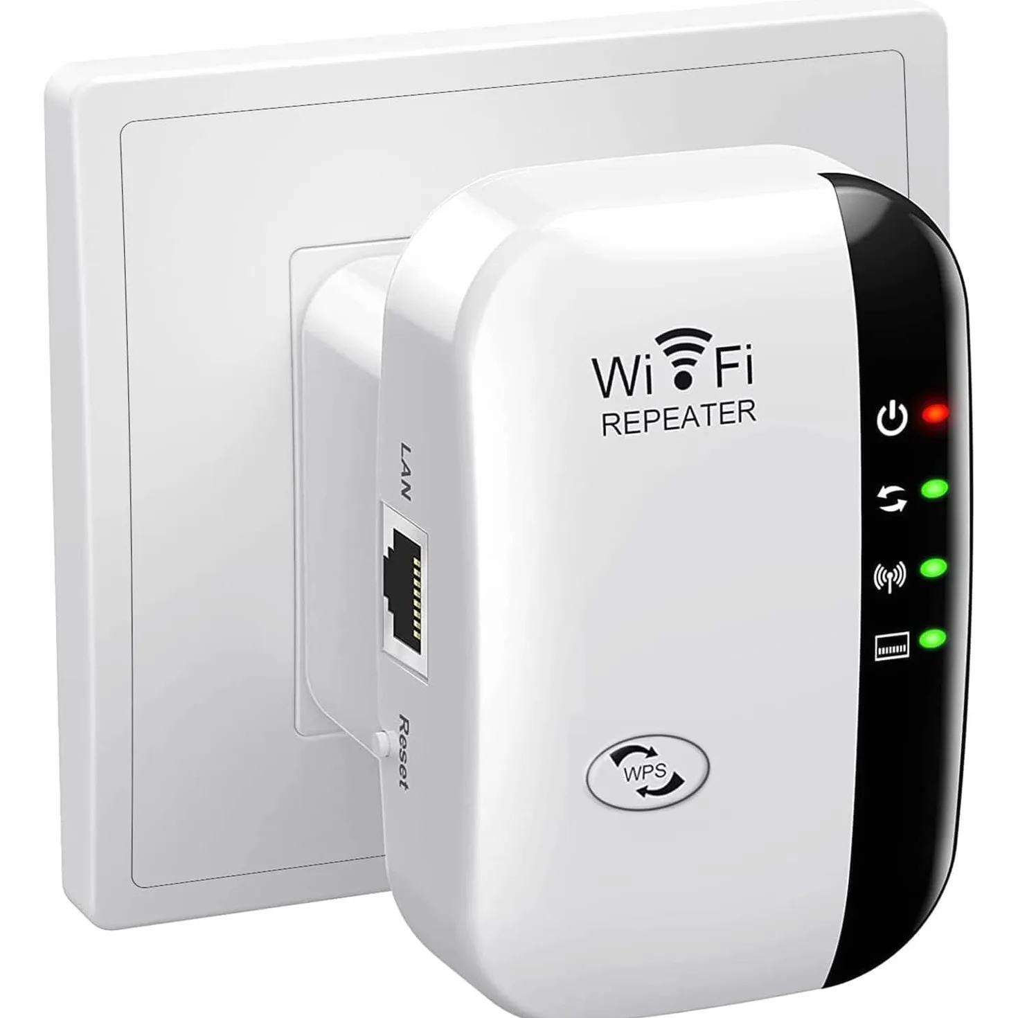 Amplificateur WiFi répéteur 300 m² 45 appareils Port Ethernet Installation Rapide Prise européenne