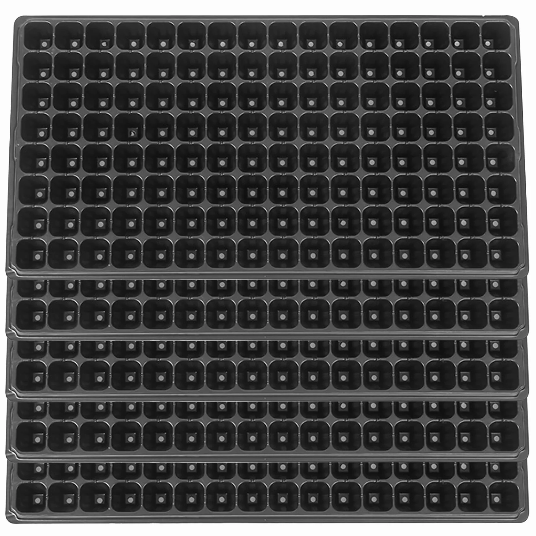 Plateaux de semis 200 cellules 53 x 28 x 3.6 cm Noir Réutilisables