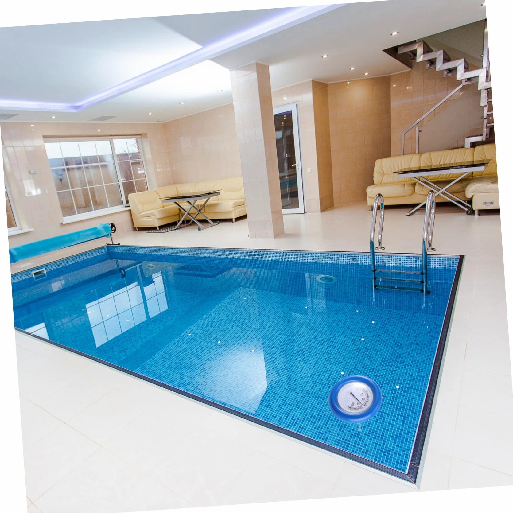 Toddmomy Thermomètre Piscine Flottant Testeur Température Eau Bleu Pour Piscine Spa Aquarium Bassin Poisson