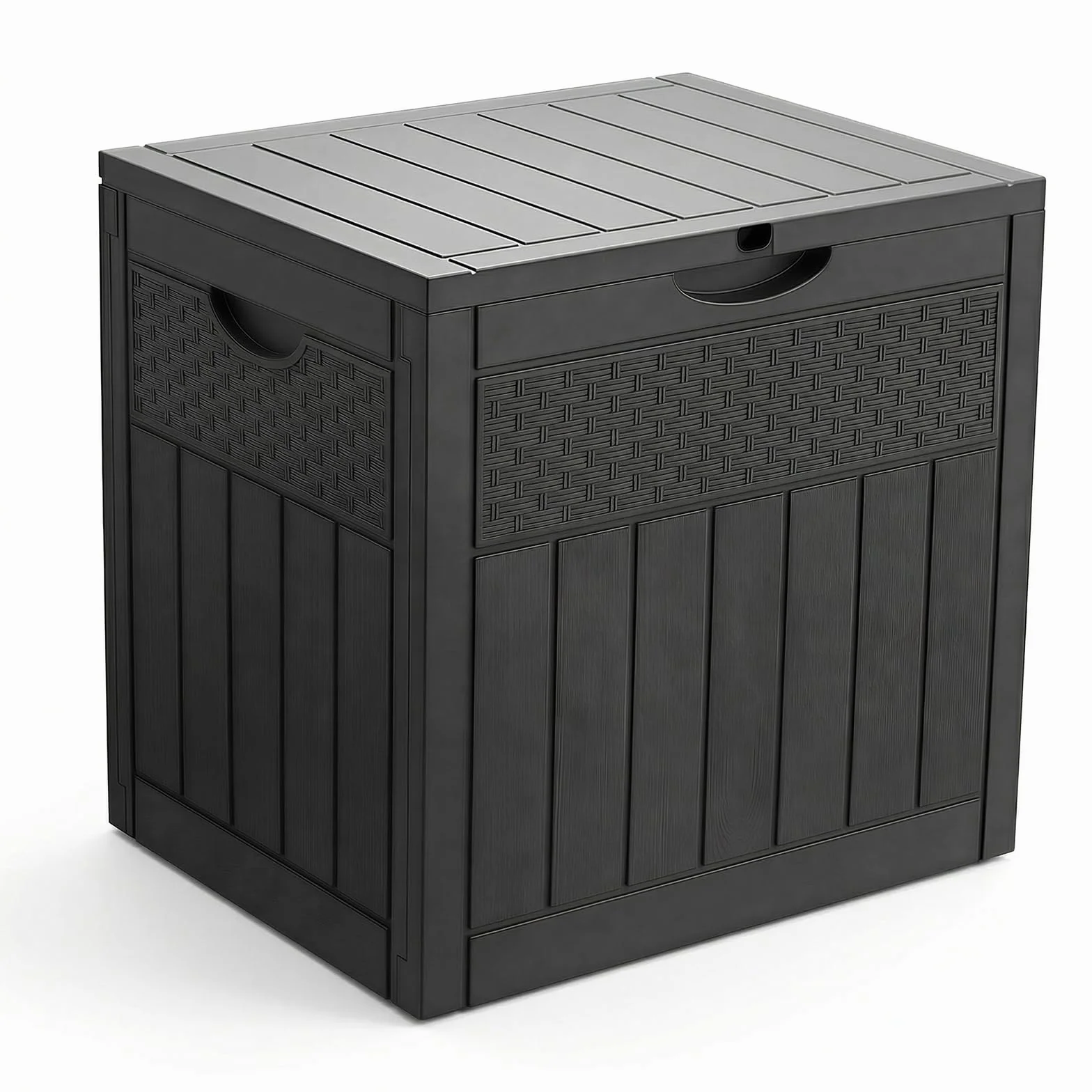 Vounot Coffre de Rangement Extérieur 126L Boîte de Jardin Étanche Anti UV 56x43x53 cm Noir