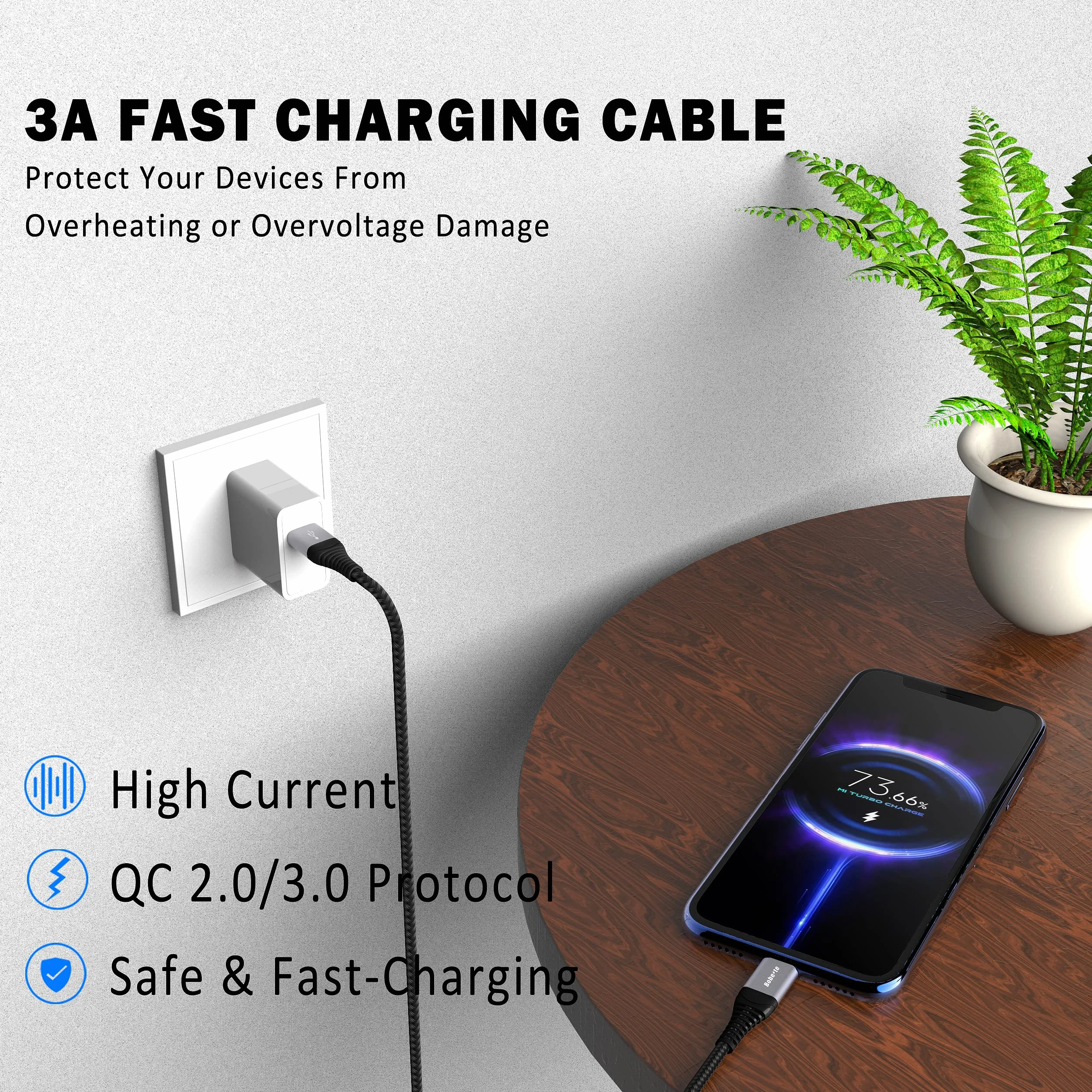 Câble USB C Charge Rapide 1M pour Samsung Galaxy S22 S23 S21 S20 Ultra S10 S9 S8