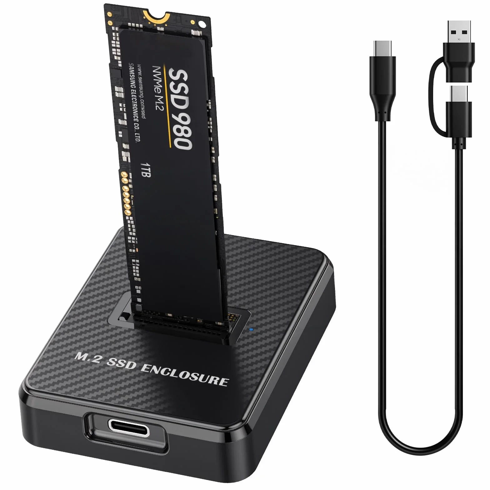 Station d'accueil M.2 NVMe SATA vers USB C 10 Gbit/s, adaptateur lecteur SSD externe pour clés M B+M 2280 2260 2242 2230
