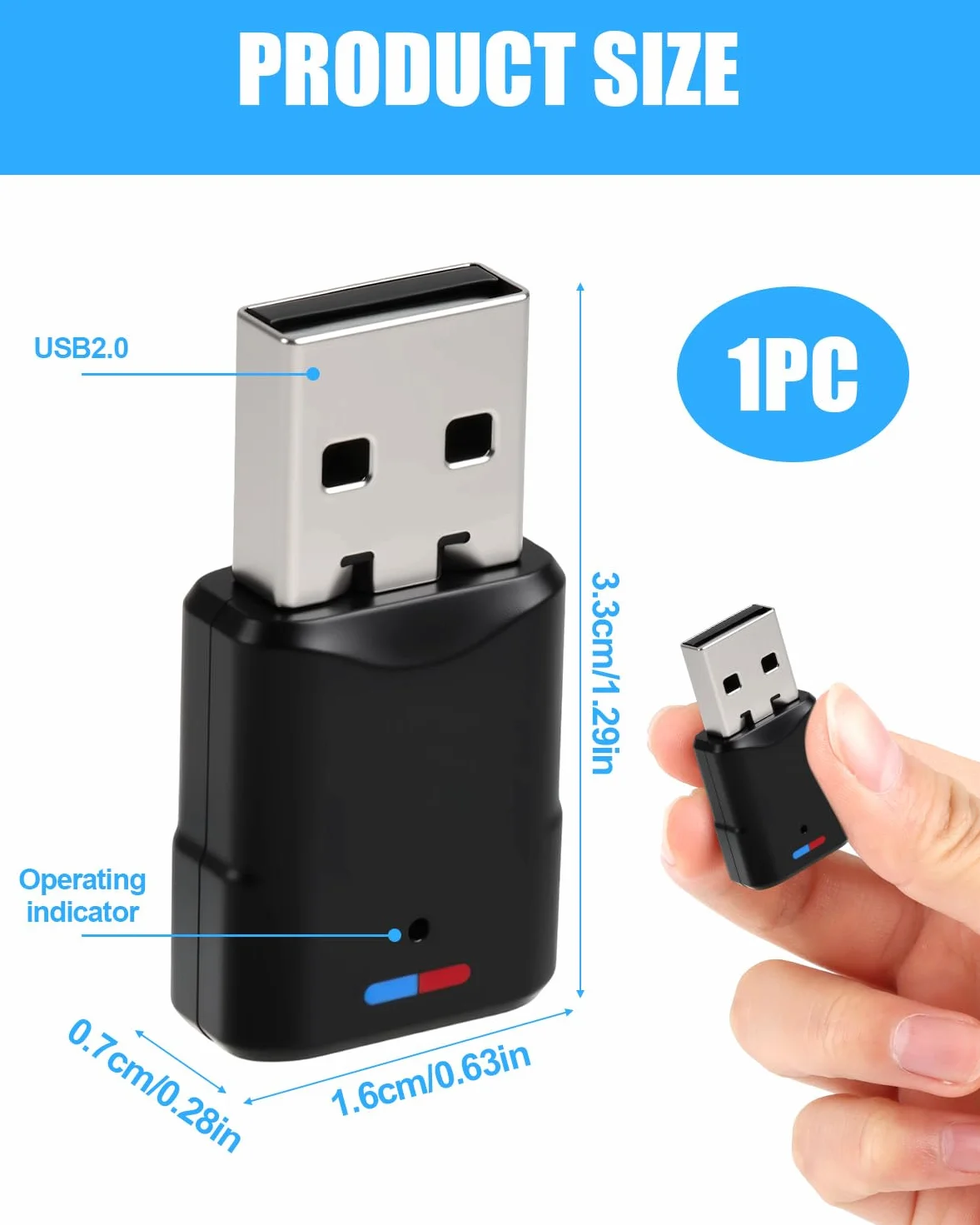Adaptateur USB Bluetooth 5.3 pour PS4 PS5 PC Switch Audio Dongle Faible Latence