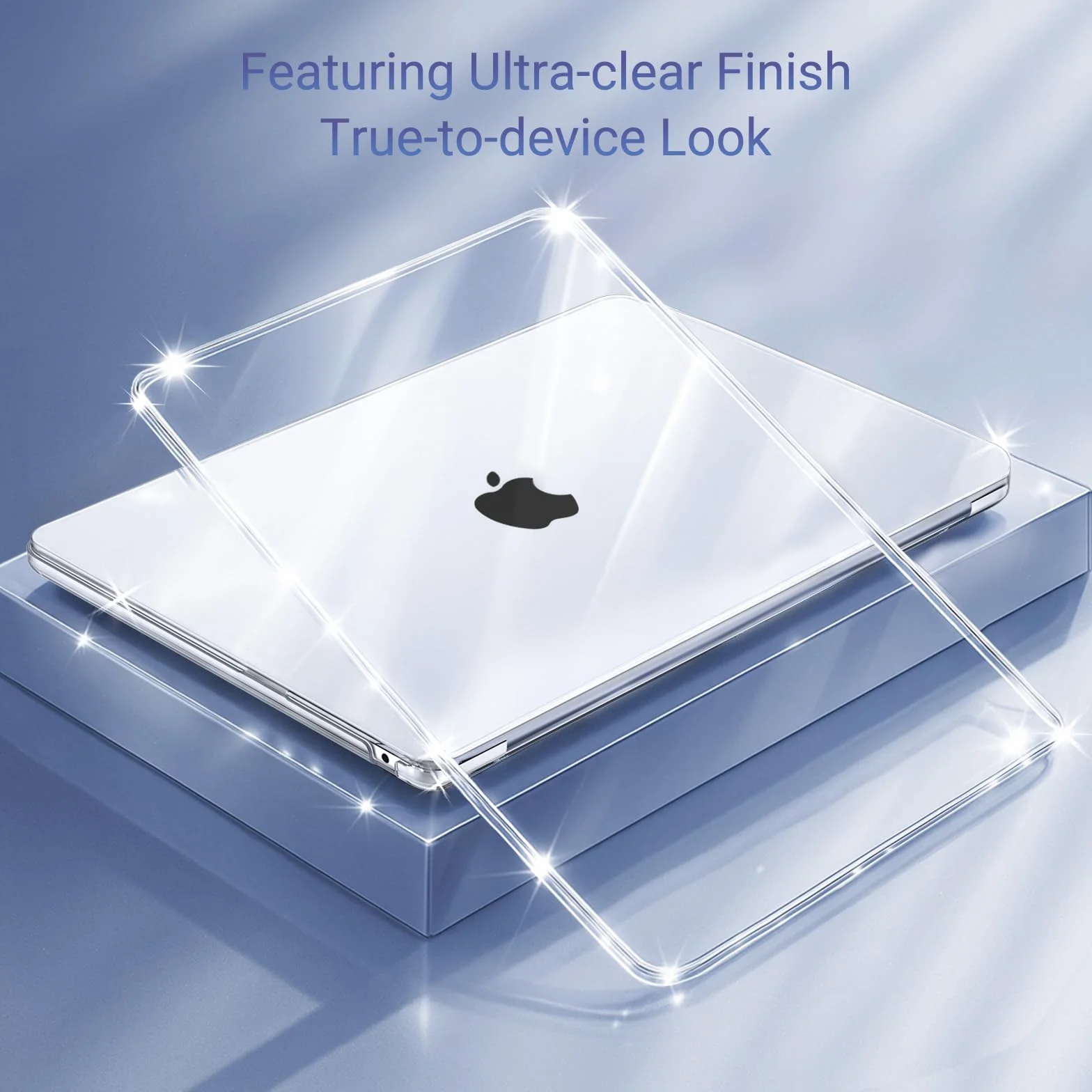 MOSISO Coque Compatible MacBook Air 13 Pouces M5 2026 M4 2025 M3 M2 2024-2022, Coque Rigide 13,6" A3449 A3240 A3113 A2681 Touch ID Film Clavier Cristal Clair