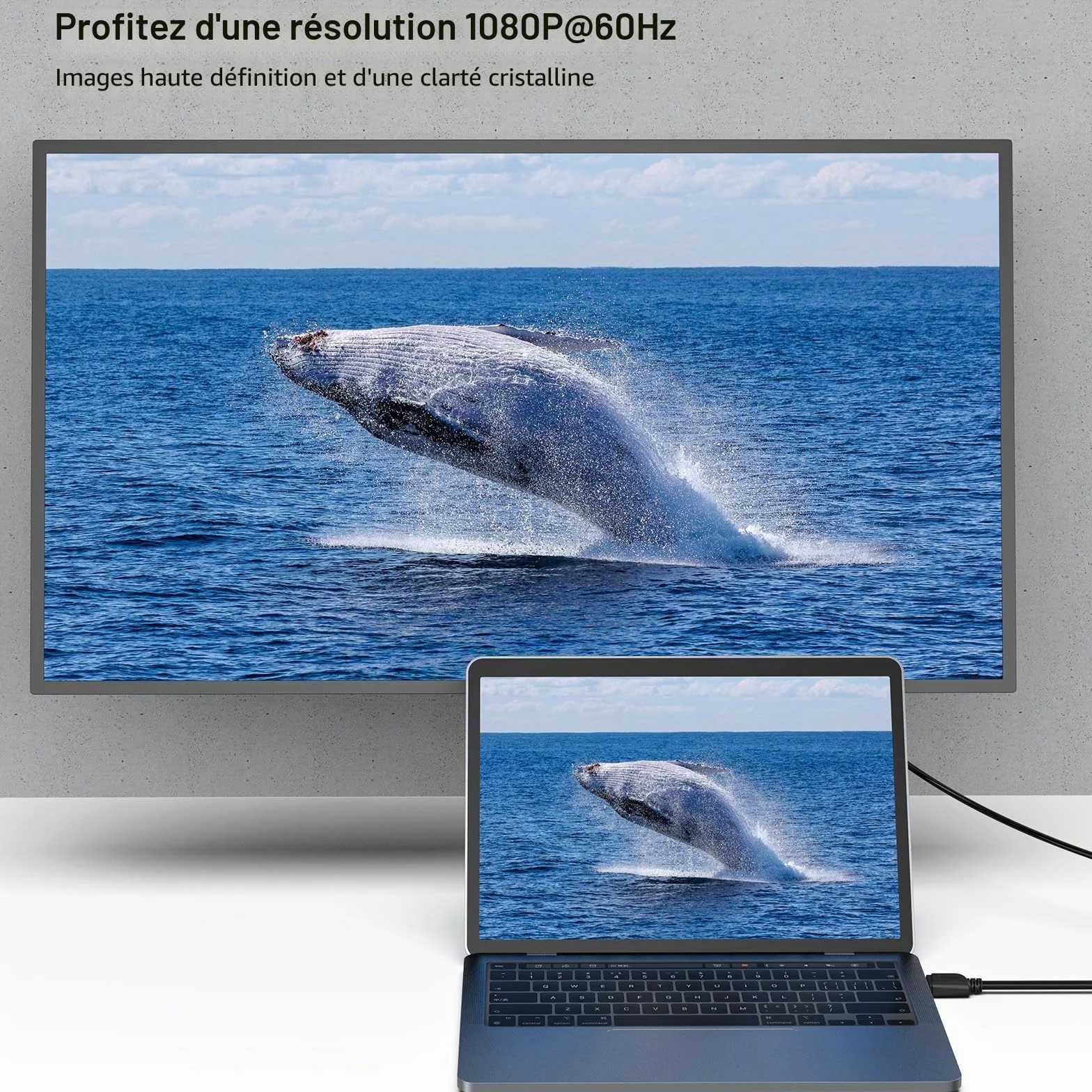BENFEI Câble HDMI vers DVI 1,8 m bidirectionnel DVI-D 24+1 mâle vers HDMI mâle Adaptateur Haute Vitesse 1080P Full HD
