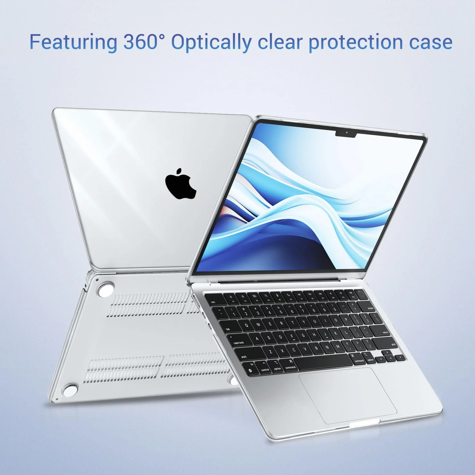 MOSISO Coque Compatible MacBook Air 13 Pouces M5 M4 M3 M2 2026-2022 A3449 A3240 Cristal Clair