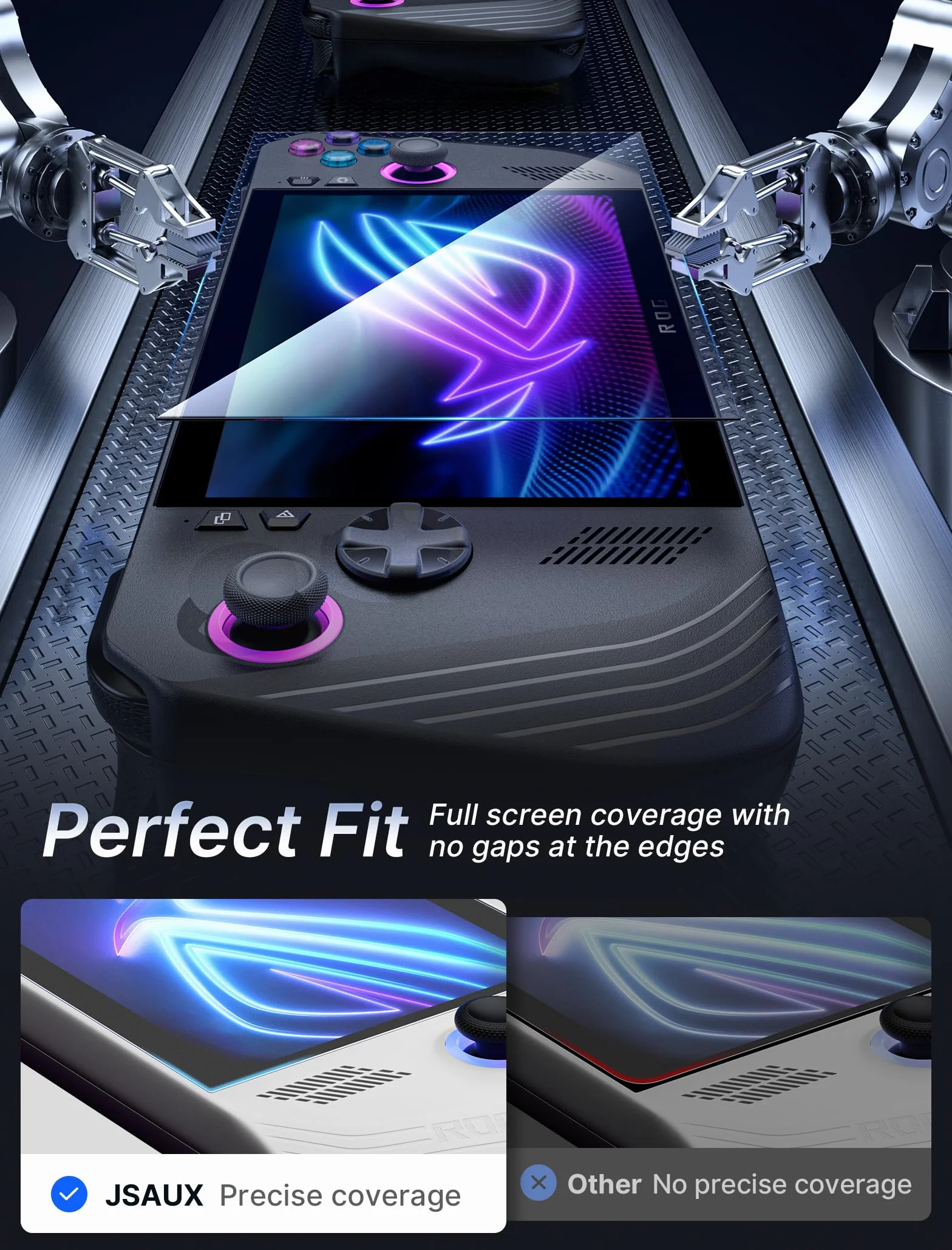 JSAUX Verre Trempé 9H Ultra HD pour ROG Ally/Xbox Ally (2025/2024), 7″ Protection d’écran Anti-rayures Lot de 2