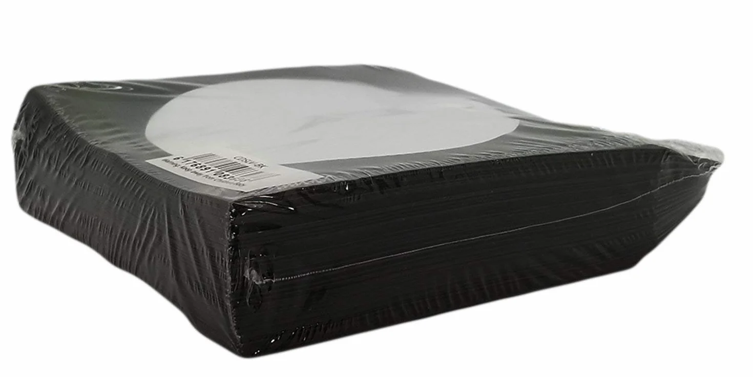 BestDuplicator CD/DVD Paper Media Sleeves with Flap and Clear Window 100 Sleeves