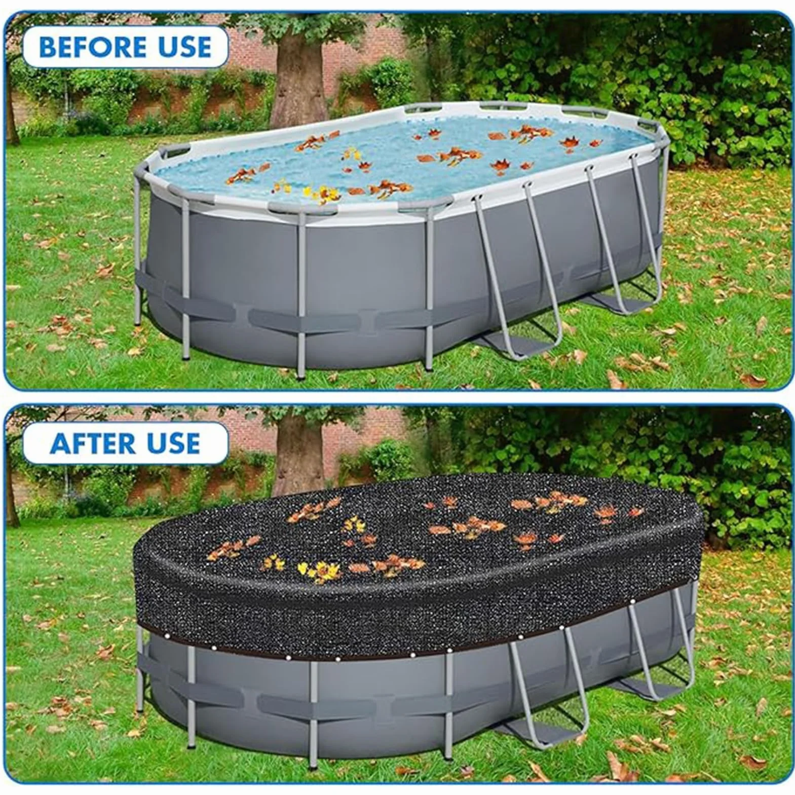 Filet De Bassin À Mailles Fines Anti Feuilles Rectangulaire Ovale Piscine Creusée