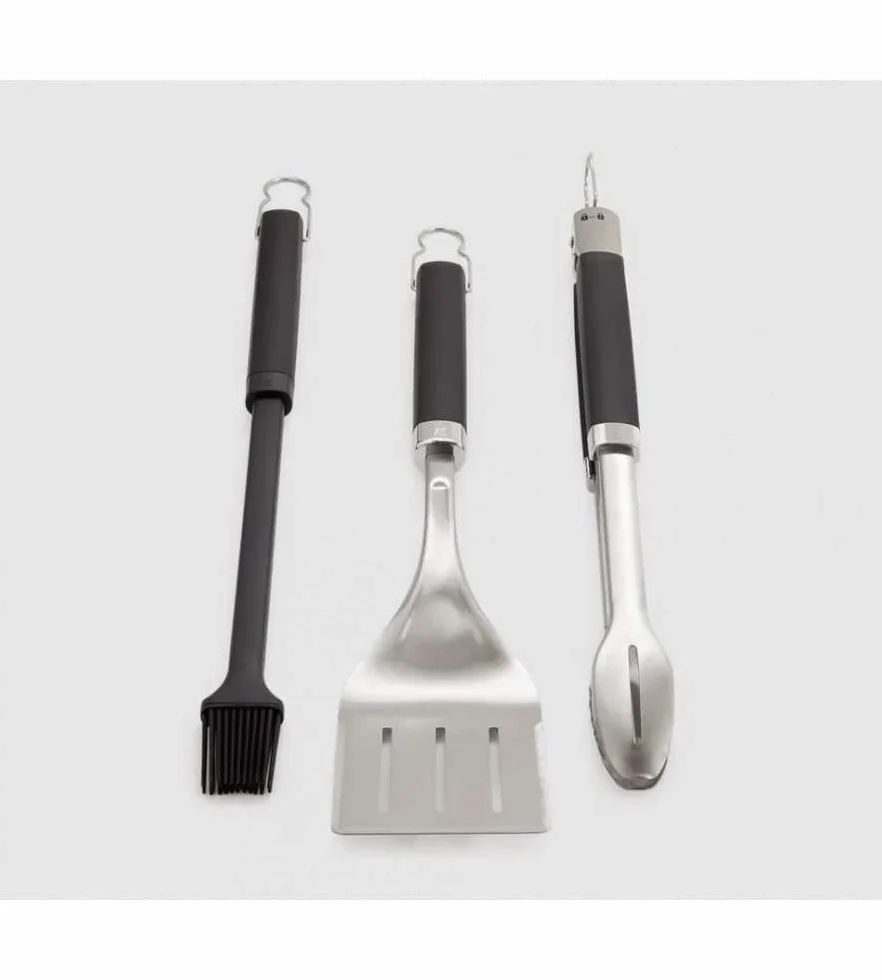 Weber Kit d'ustensiles Barbecue 3 pièces Acier Inoxydable Argent